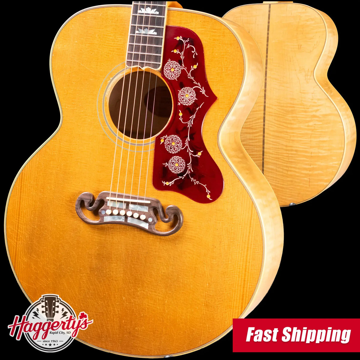 Gibson Custom Shop 1957 SJ-200 Murphy Lab Light Aged Acoustic Guitar - Dark Natural with Hardshell Case - Demo