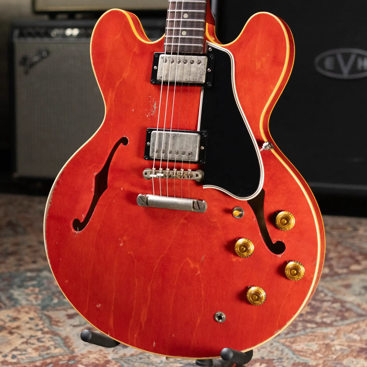 Gibson Custom Shop 1958 ES-335 Unbound Murphy Lab Heavy Aged Semi-Hollow Electric Guitar - Watermelon with Hardshell Case