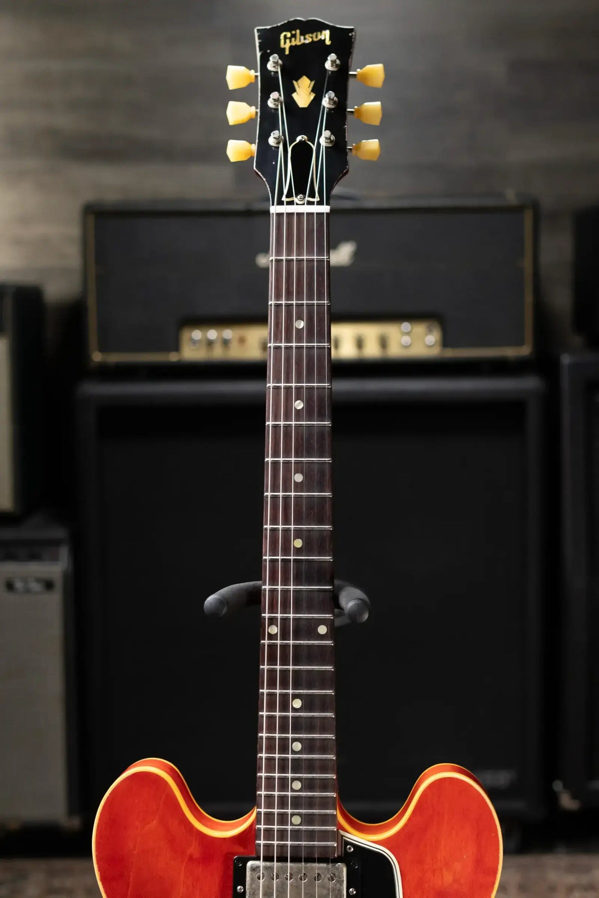 Gibson Custom Shop 1958 ES-335 Unbound Murphy Lab Heavy Aged Semi-Hollow Electric Guitar - Watermelon with Hardshell Case