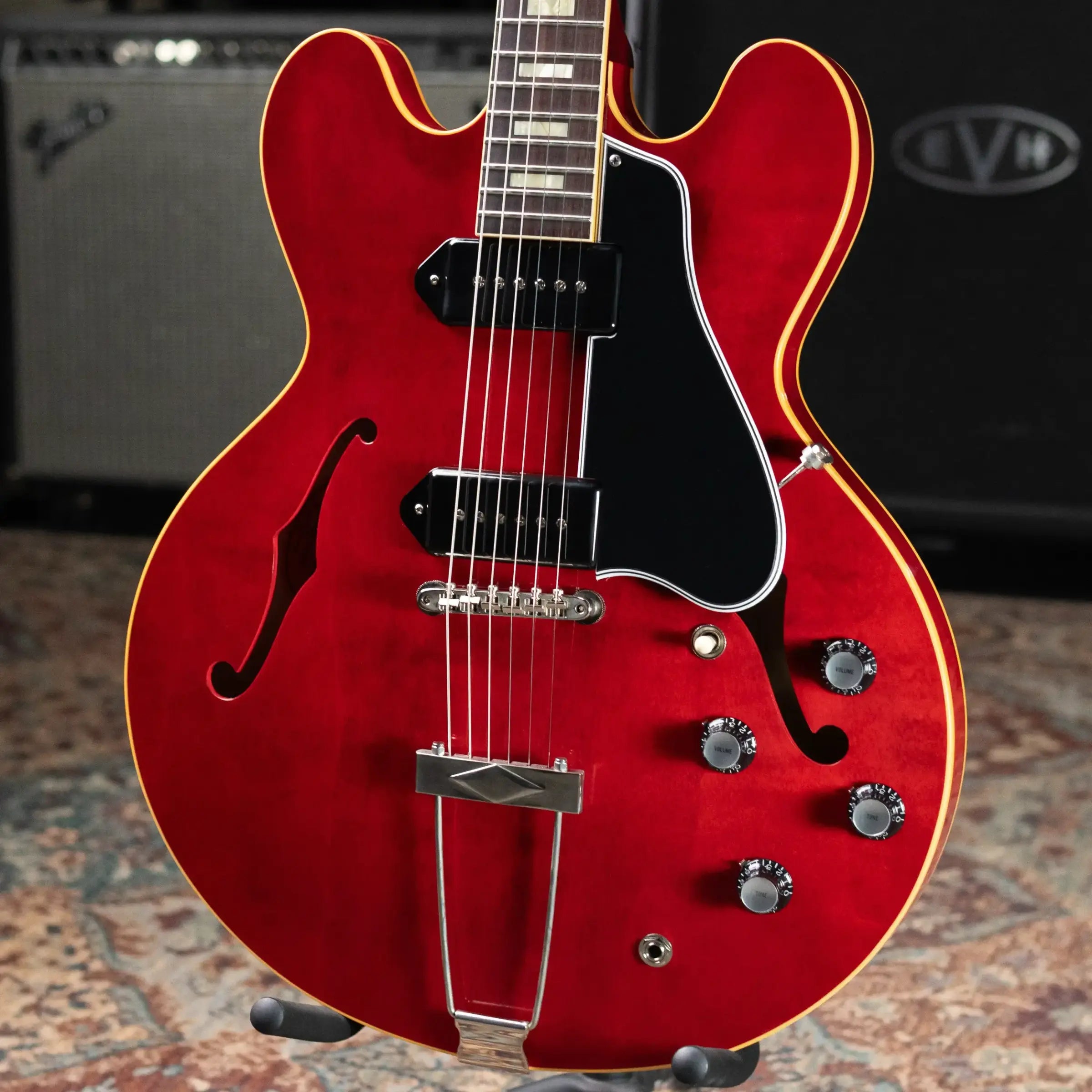 Gibson Custom Shop '62 ES-330 TD Reissue VOS Hollowbody Electric Guitar - Sixties Cherry with Hardshell Case