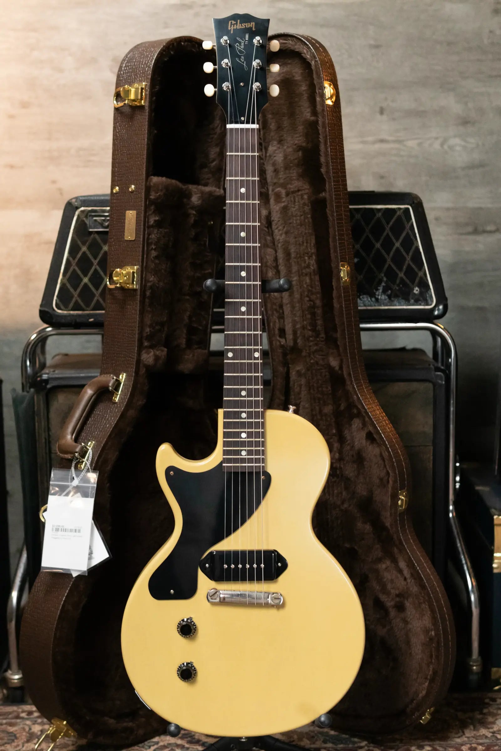 Gibson Custom Shop Left Handed 57 Les Paul Junior VOS TV Yellow with Hardshell Case 671bdbfdb38ec