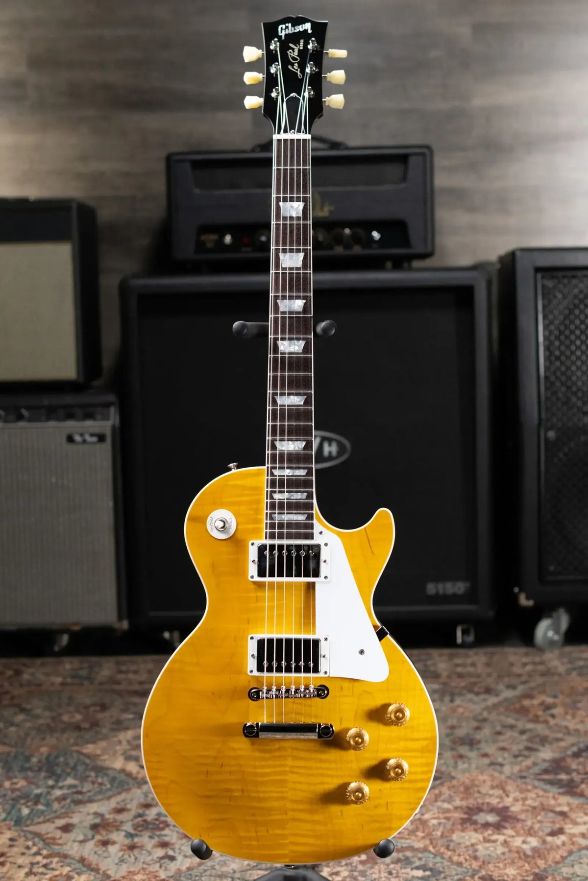 Gibson Custom Shop Les Paul Standard Electric Guitar - Translucent Amber Gloss with Hardshell Case