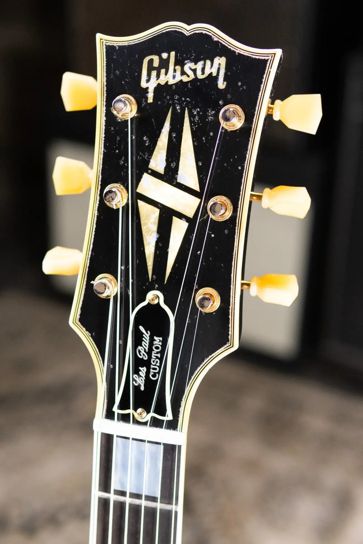 Gibson Custom Shop Limited Edition 1954 Les Paul Custom Reissue Murphy Lab Electric Guitar - Ebony Heavy Aged with Hardshell Case