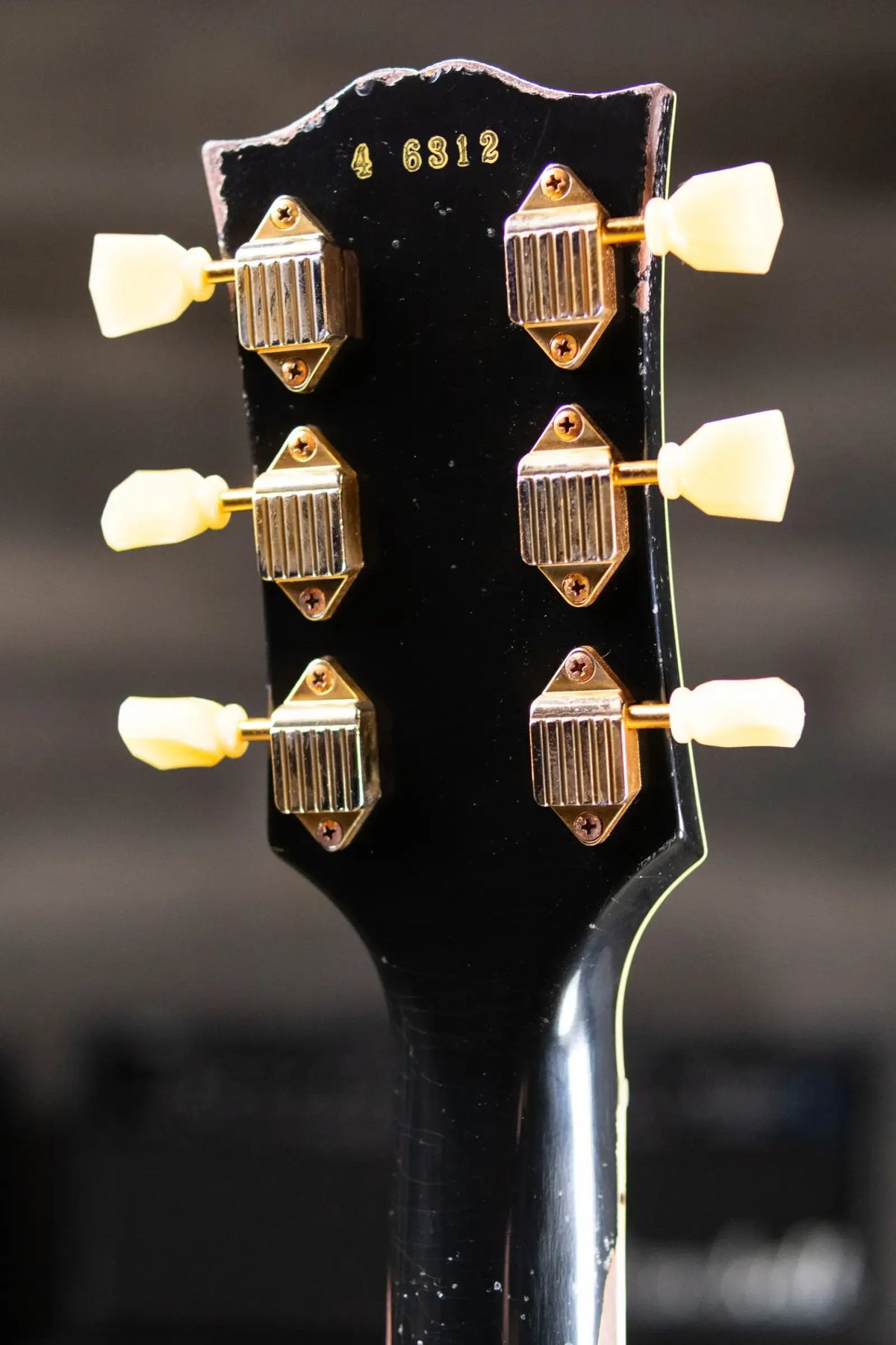 Gibson Custom Shop Limited Edition 1954 Les Paul Custom Reissue Murphy Lab Electric Guitar - Ebony Heavy Aged with Hardshell Case