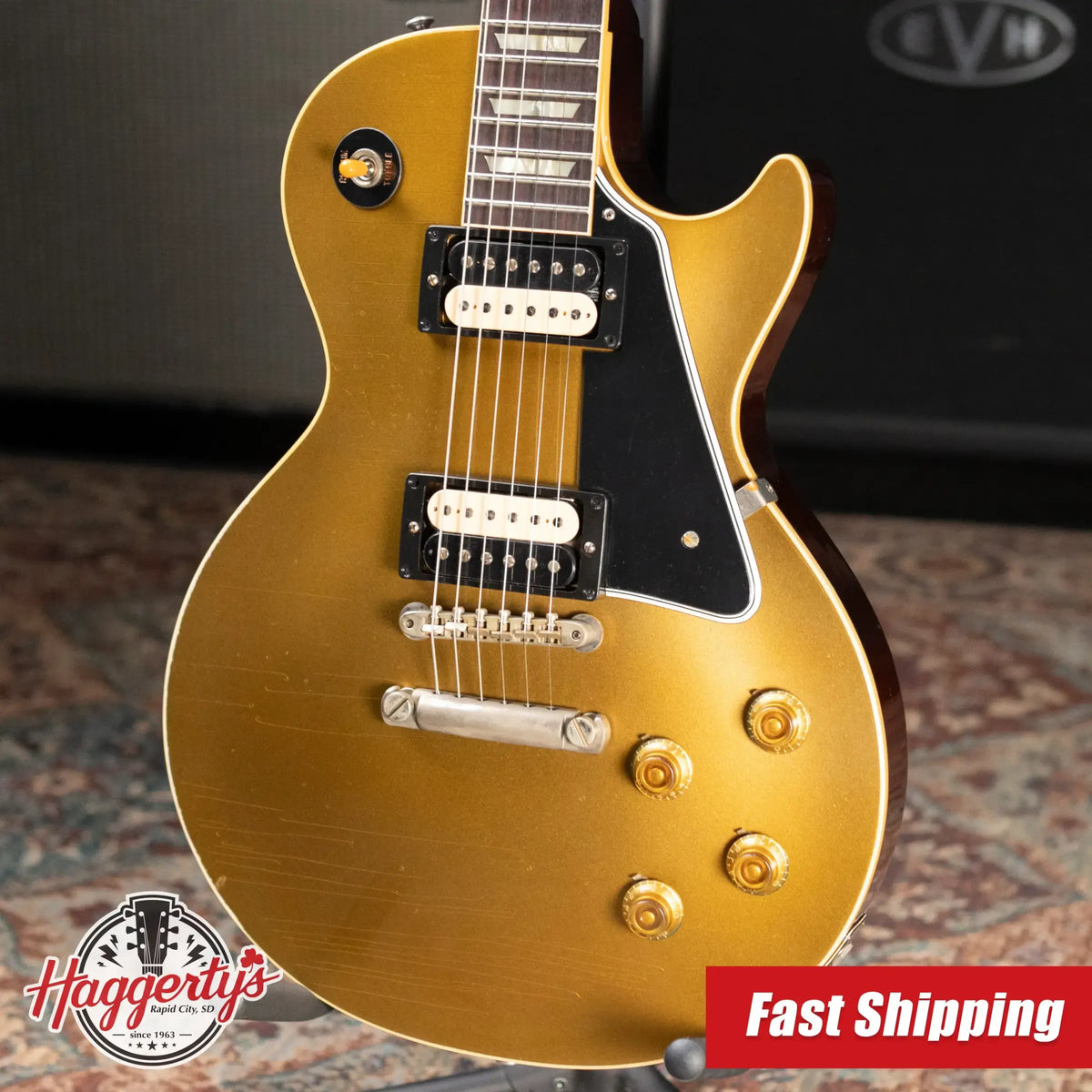 Gibson Custom Shop Limited Edition 1957 Les Paul Reissue Murphy Lab Electric Guitar - Goldtop Dark Back Light Aged with Hardshell Case