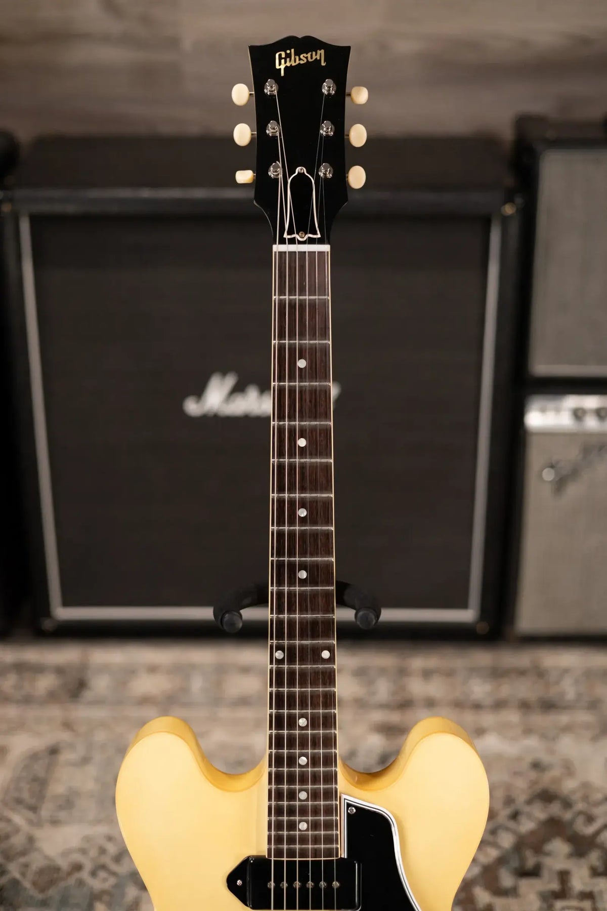 Gibson Custom Shop Limited Edition 1959 ES-330 Bigsby Reissue Hollow Body Electric Guitar - Antique White VOS with Hardshell Case