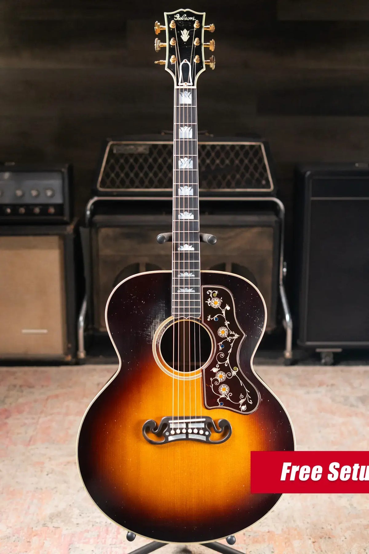 Gibson Custom Shop Pre-War SJ-200 Rosewood Murphy Lab Light Aged Acoustic Guitar - Faded Vintage Sunburst with Hardshell Case - Demo