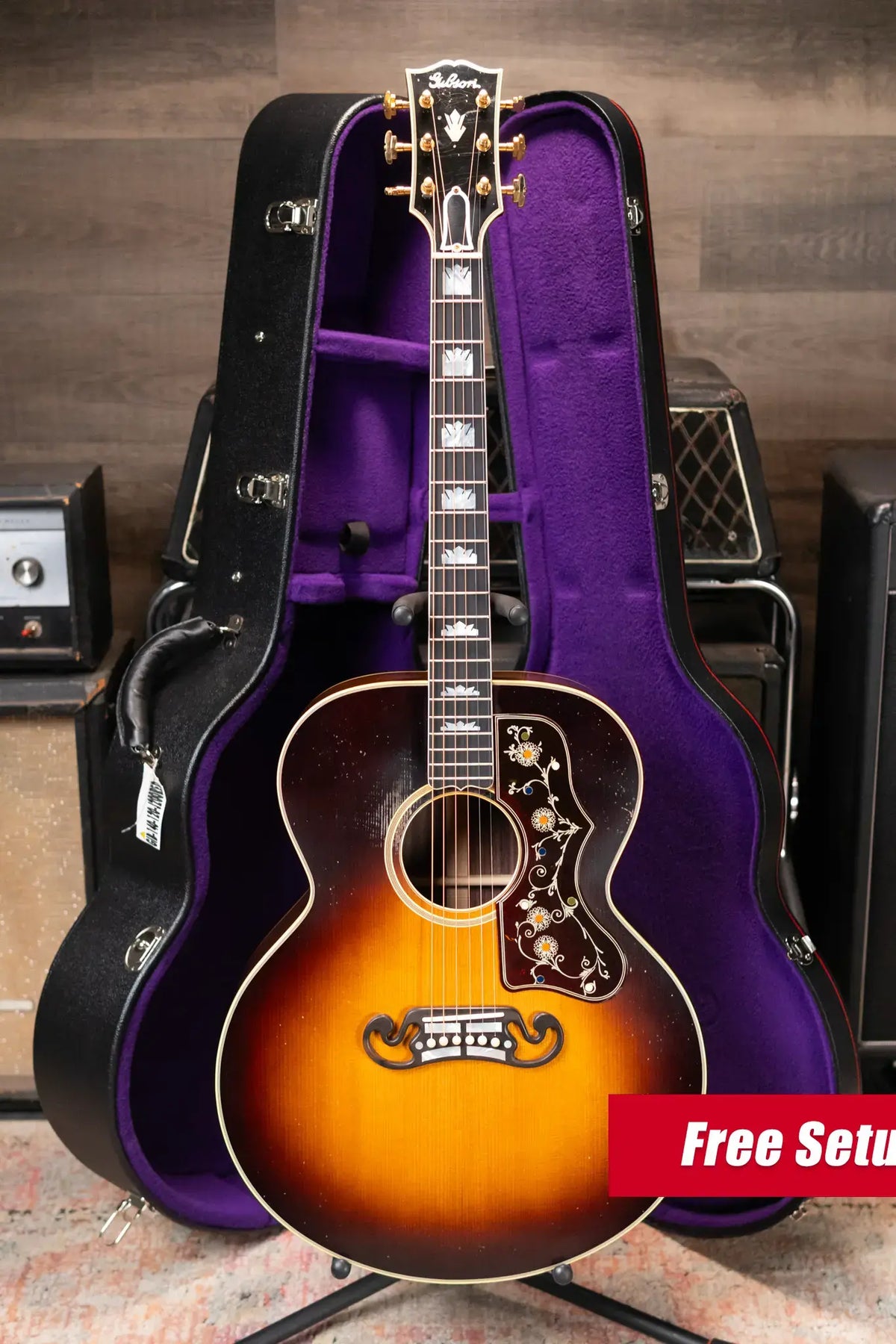 Gibson Custom Shop Pre-War SJ-200 Rosewood Murphy Lab Light Aged Acoustic Guitar - Faded Vintage Sunburst with Hardshell Case - Demo