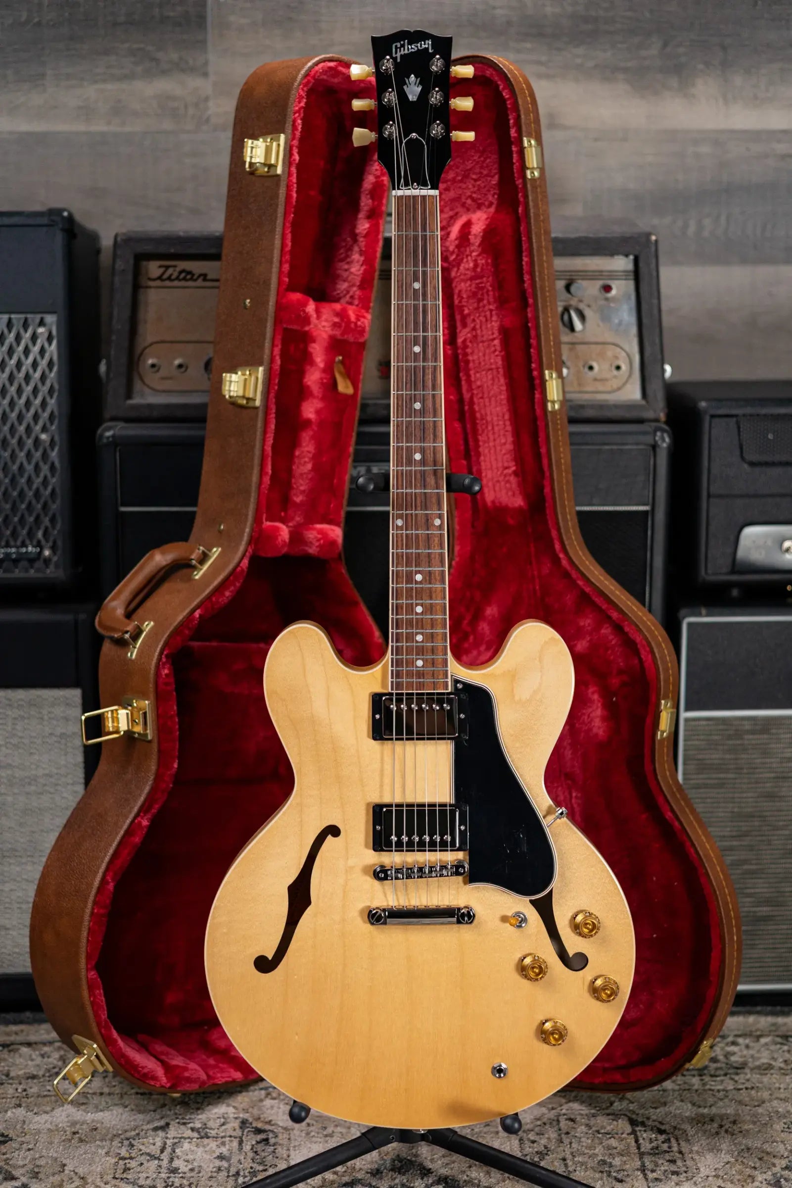 Gibson ES-335 50s Semi-Hollow Electric Guitar - Vintage Natural with Hardshell Case