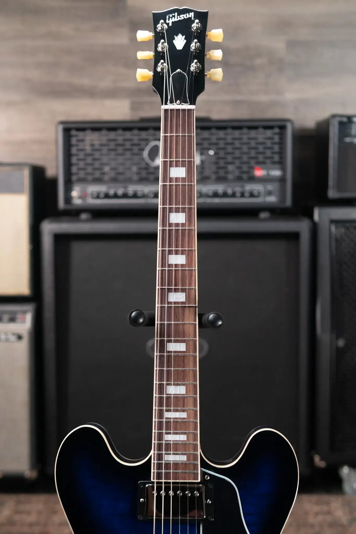 Gibson ES-335 Figured Semi-Hollow Electric Guitar - Deep Ocean Burst with Hardshell Case - Demo