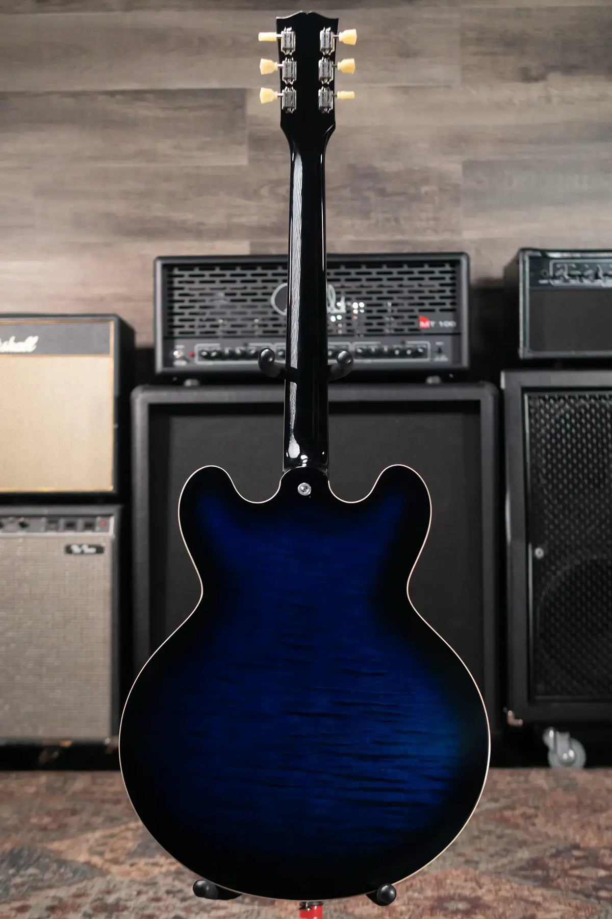 Gibson ES-335 Figured Semi-Hollow Electric Guitar - Deep Ocean Burst with Hardshell Case - Demo