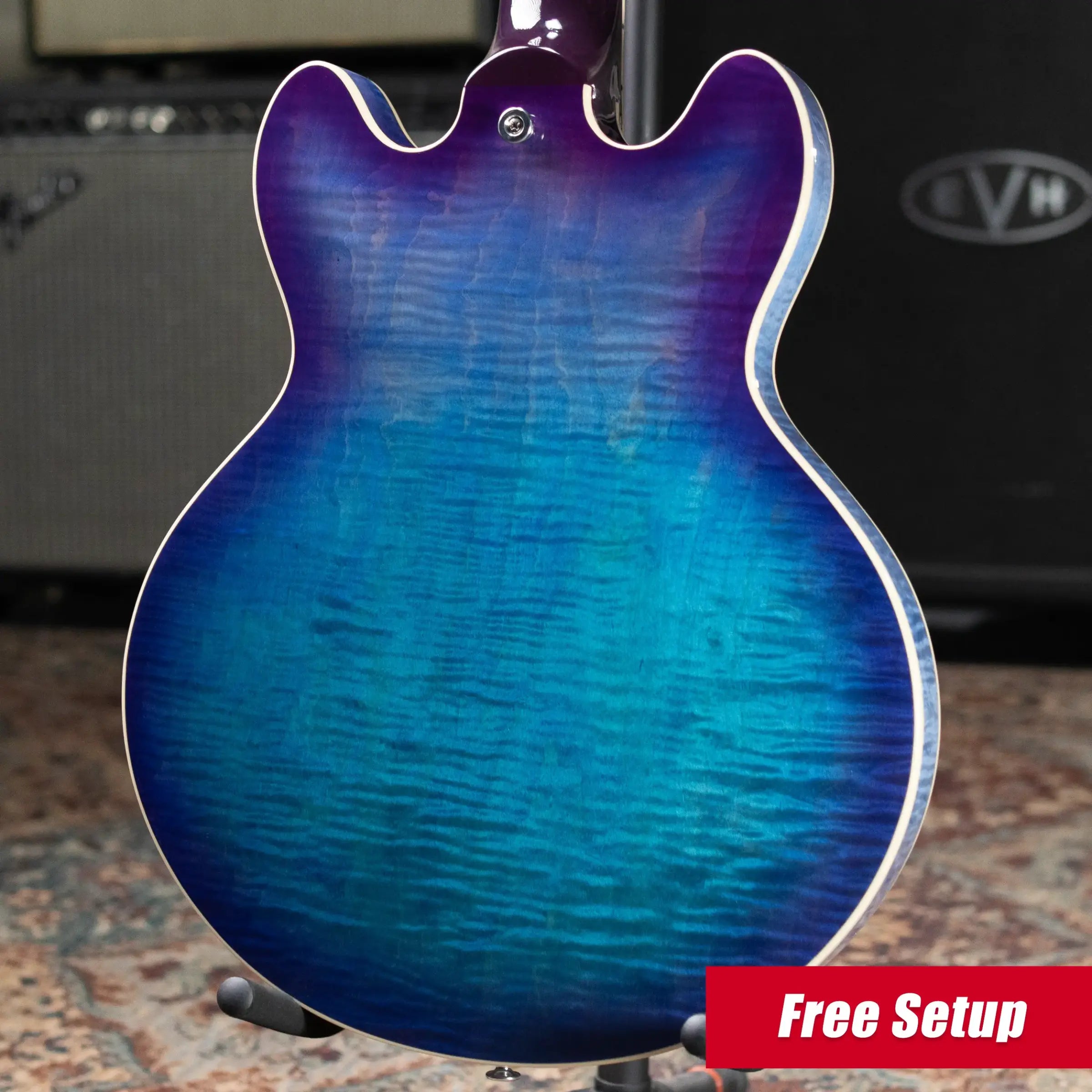 Gibson ES-339 Figured Semi-Hollow Electric Guitar - Blueberry Burst with Hardshell Case