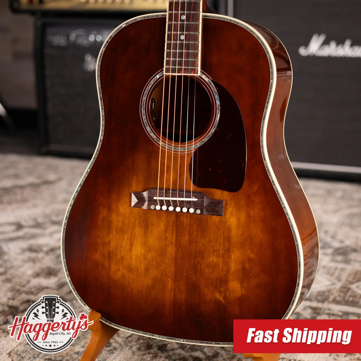 Gibson J-45 Anniversary Limited Edition Acoustic/Electric Guitar - Cremona Burst with Hardshell Case
