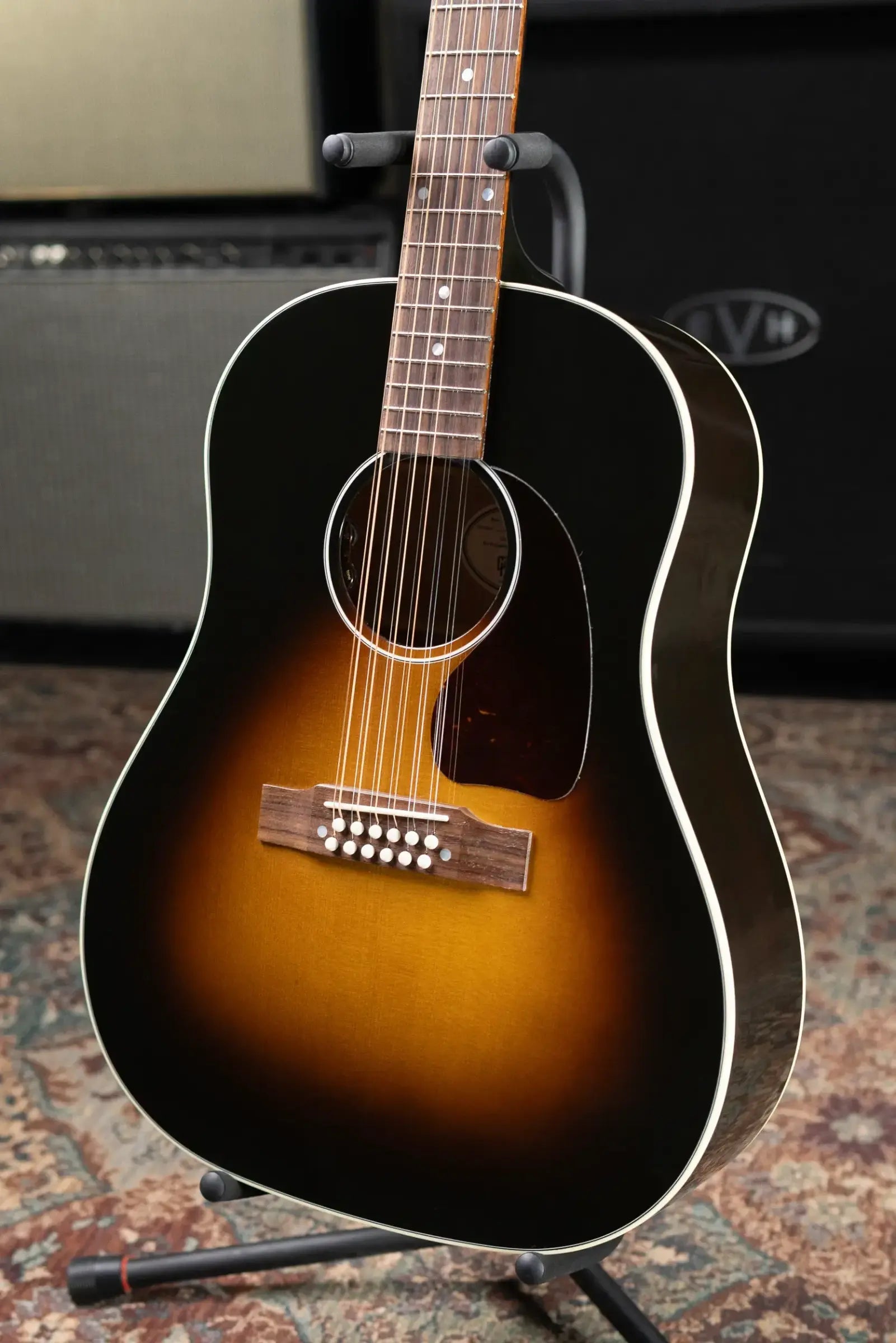 Gibson J-45 Standard 12-String Acoustic/Electric Guitar - Vintage Sunburst with Hardshell Case