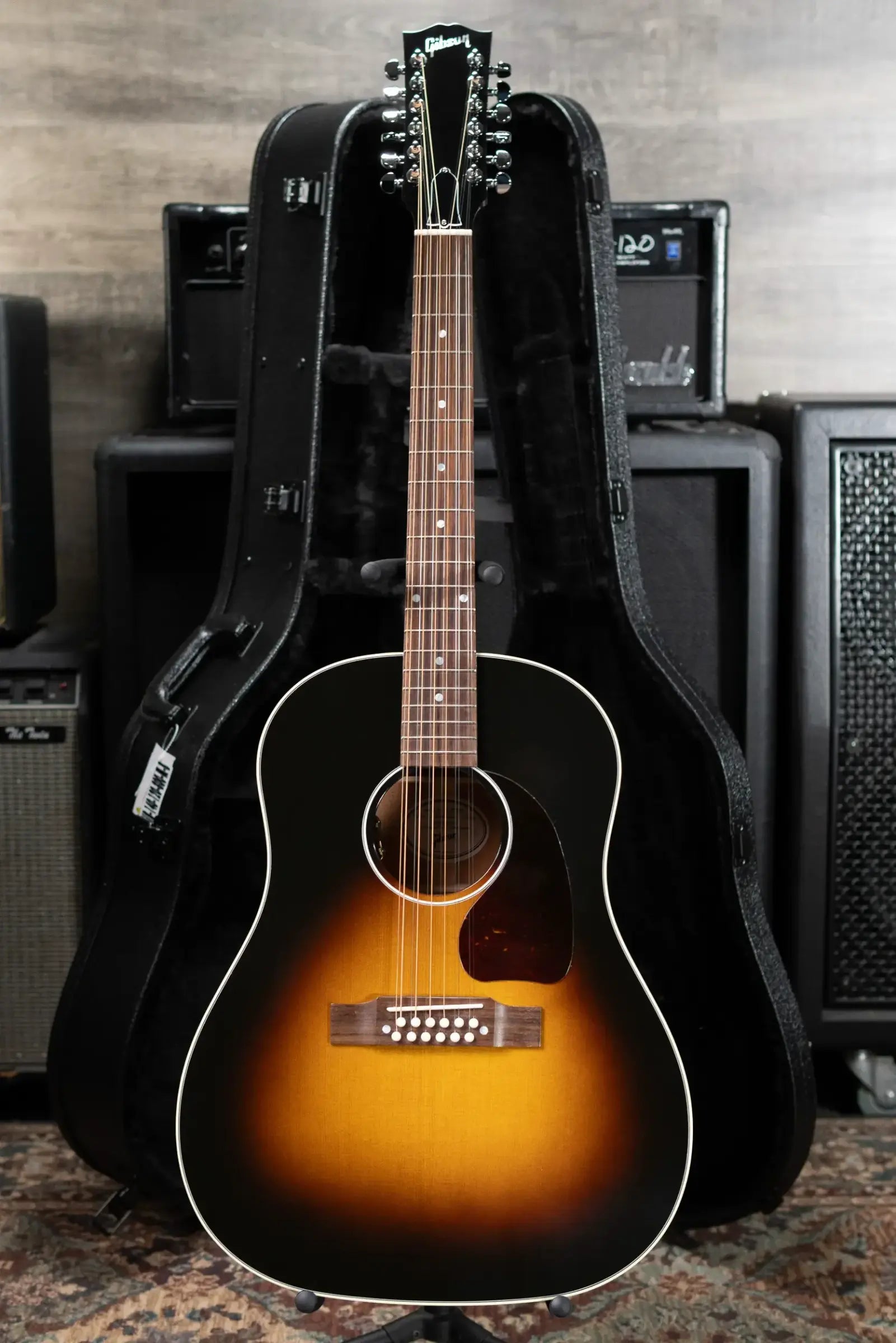 Gibson J-45 Standard 12-String Acoustic/Electric Guitar - Vintage Sunburst with Hardshell Case
