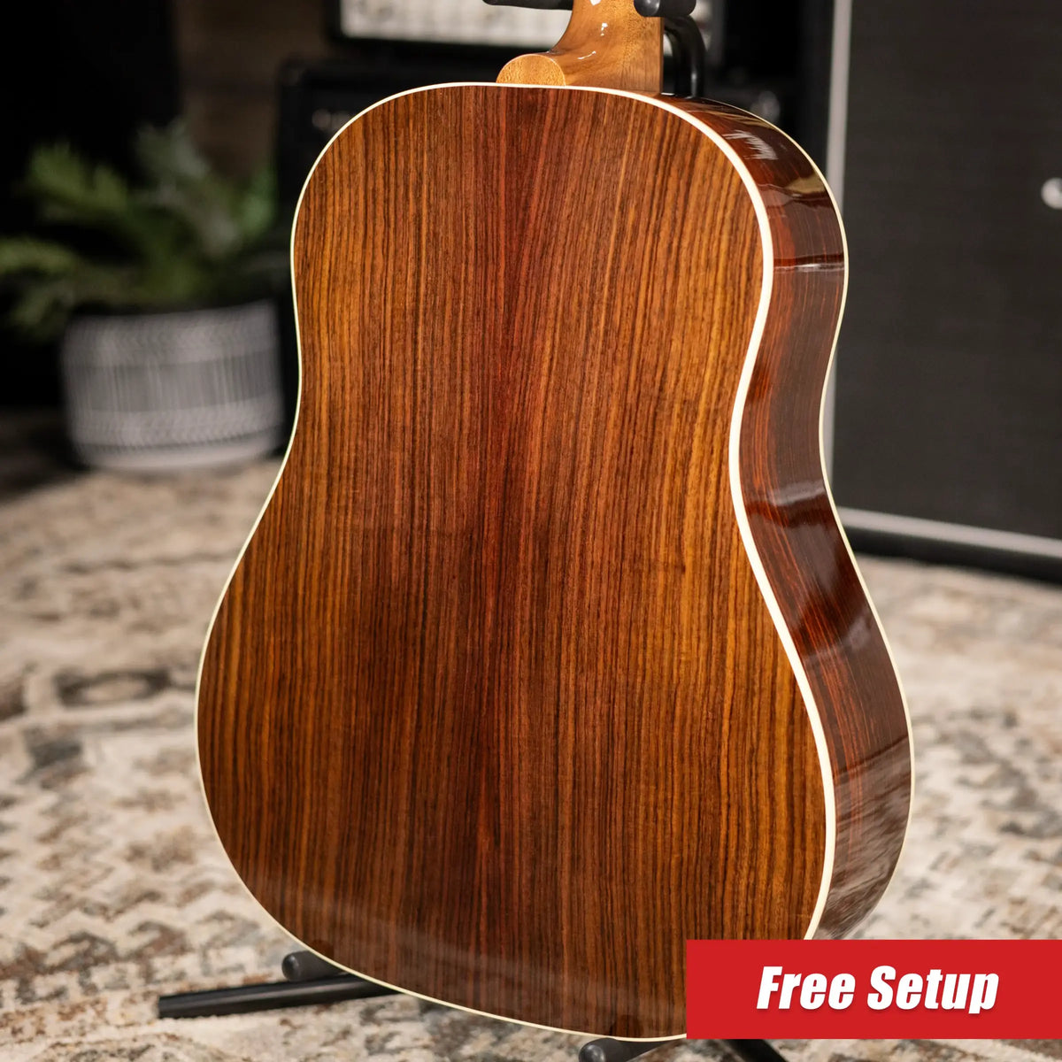 Gibson J-45 Standard Rosewood Left-Handed Acoustic/Electric Guitar - Rosewood Burst with Hardshell Case - Demo