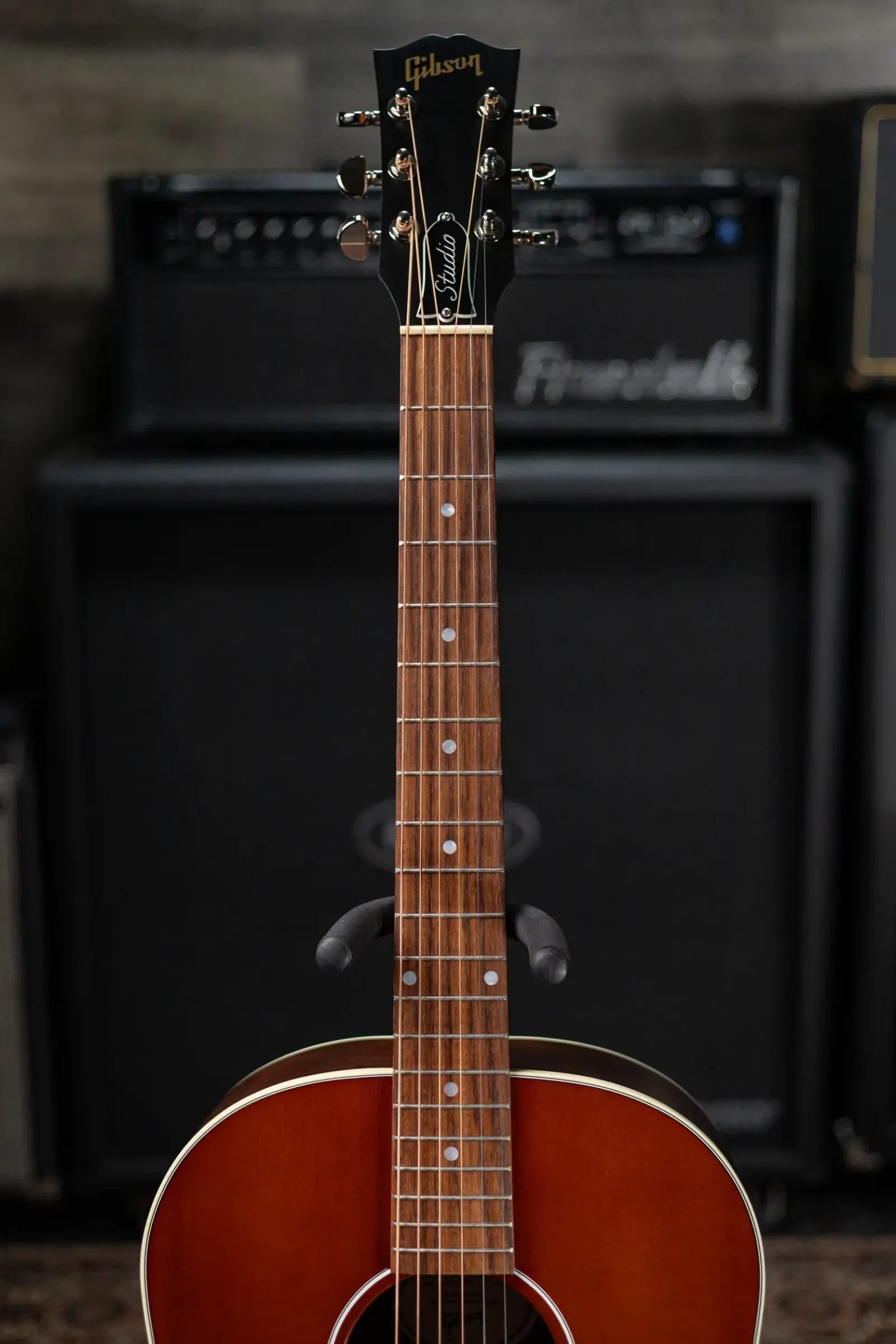 Gibson J-45 Studio Rosewood Acoustic/Electric Guitar - Satin Rosewood Burst with Hardshell Case - Floor Model