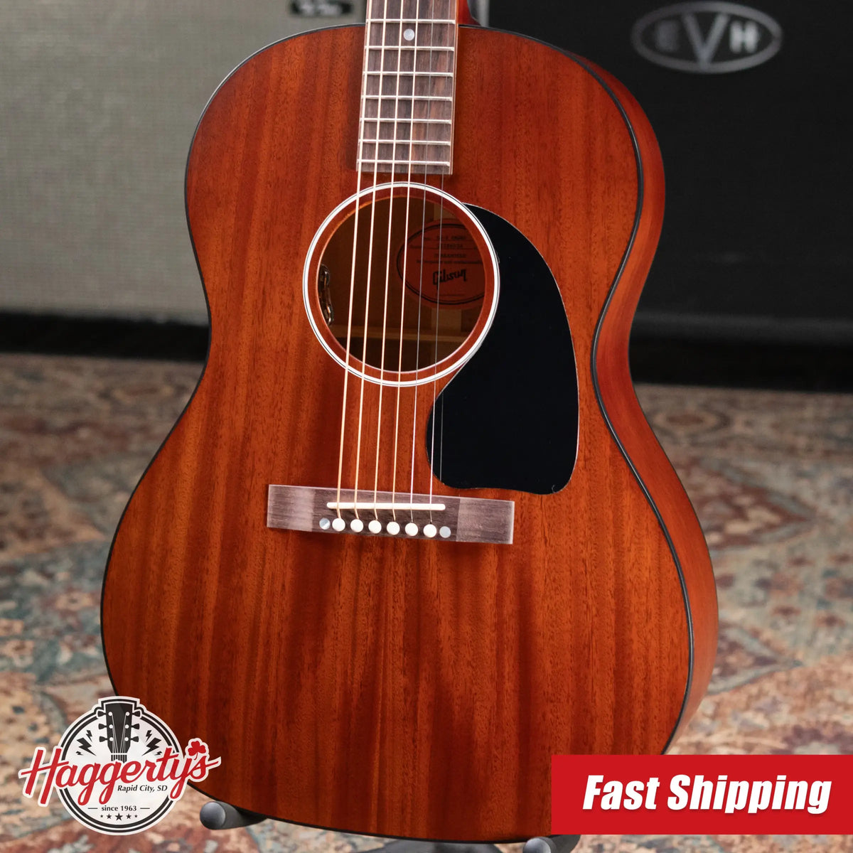 Gibson LG-2 All Mahogany Faded Acoustic/Electric Guitar with Hardshell Case
