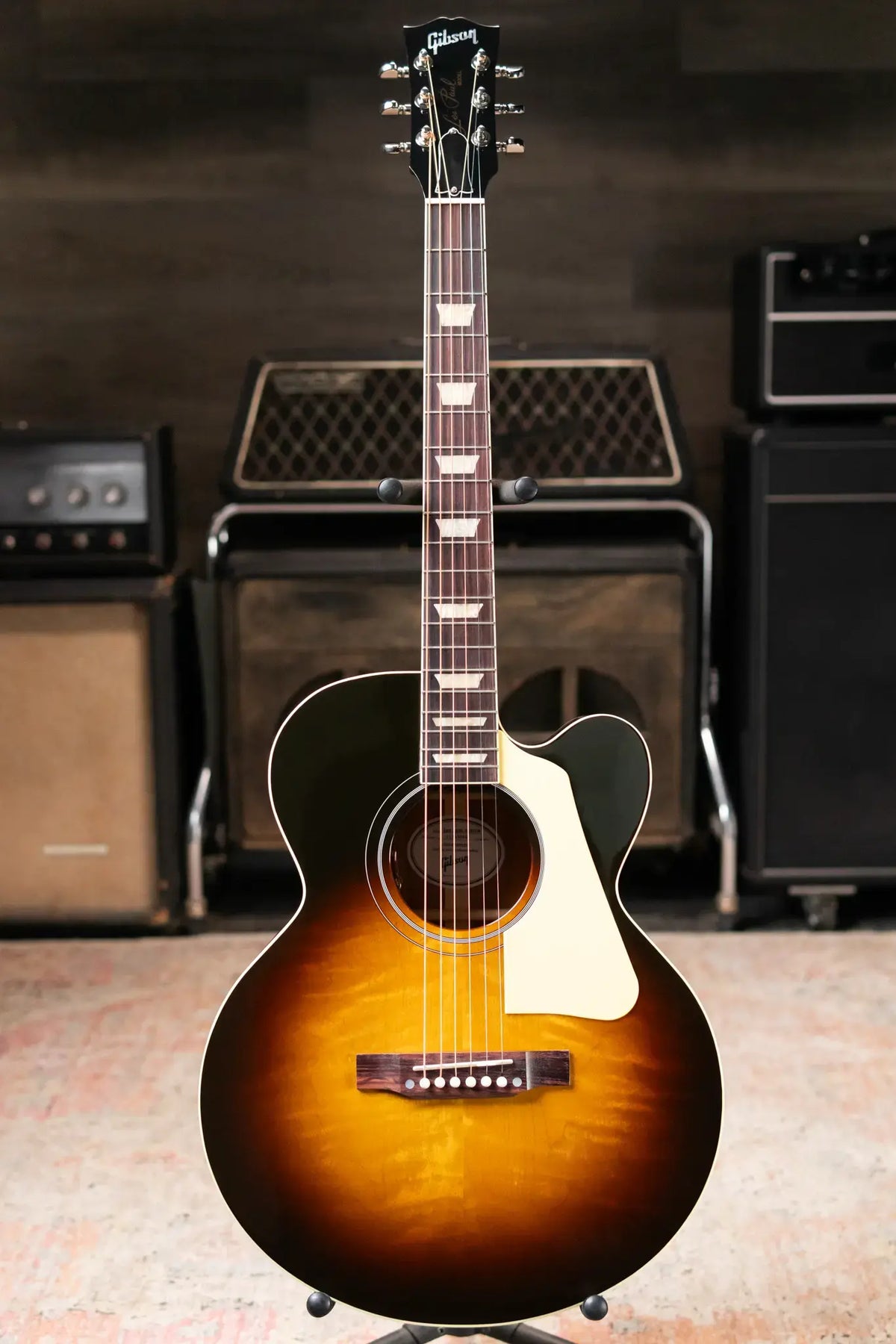 Gibson Les Paul Parlor Acoustic/Electric Guitar - Vintage Sunburst with Hardshell Case - Demo