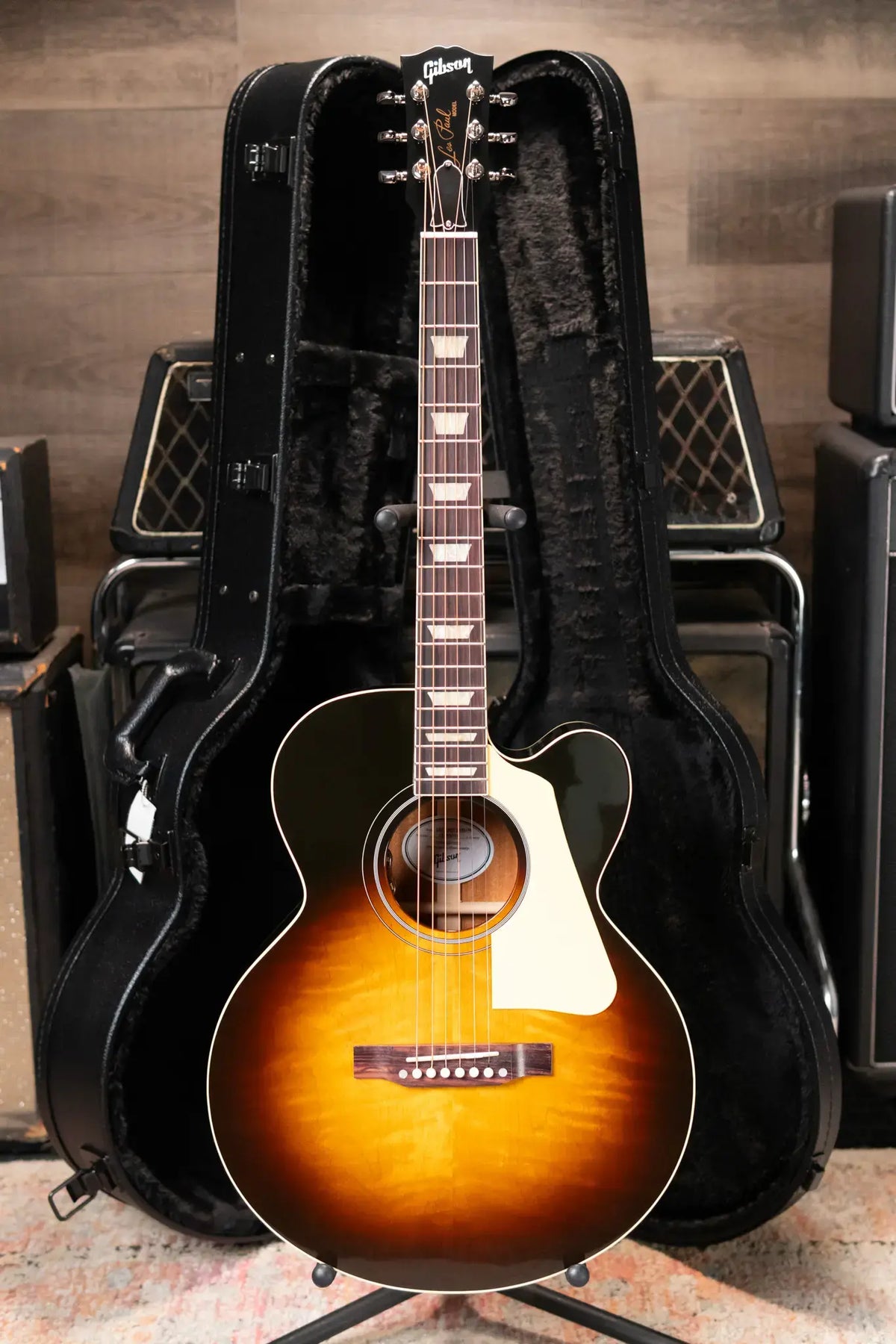 Gibson Les Paul Parlor Acoustic/Electric Guitar - Vintage Sunburst with Hardshell Case - Demo
