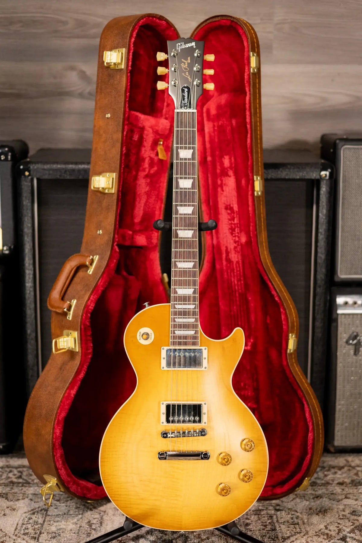 Gibson Les Paul Standard '50s Faded Electric Guitar - Vintage Honey Burst with Hardshell Case