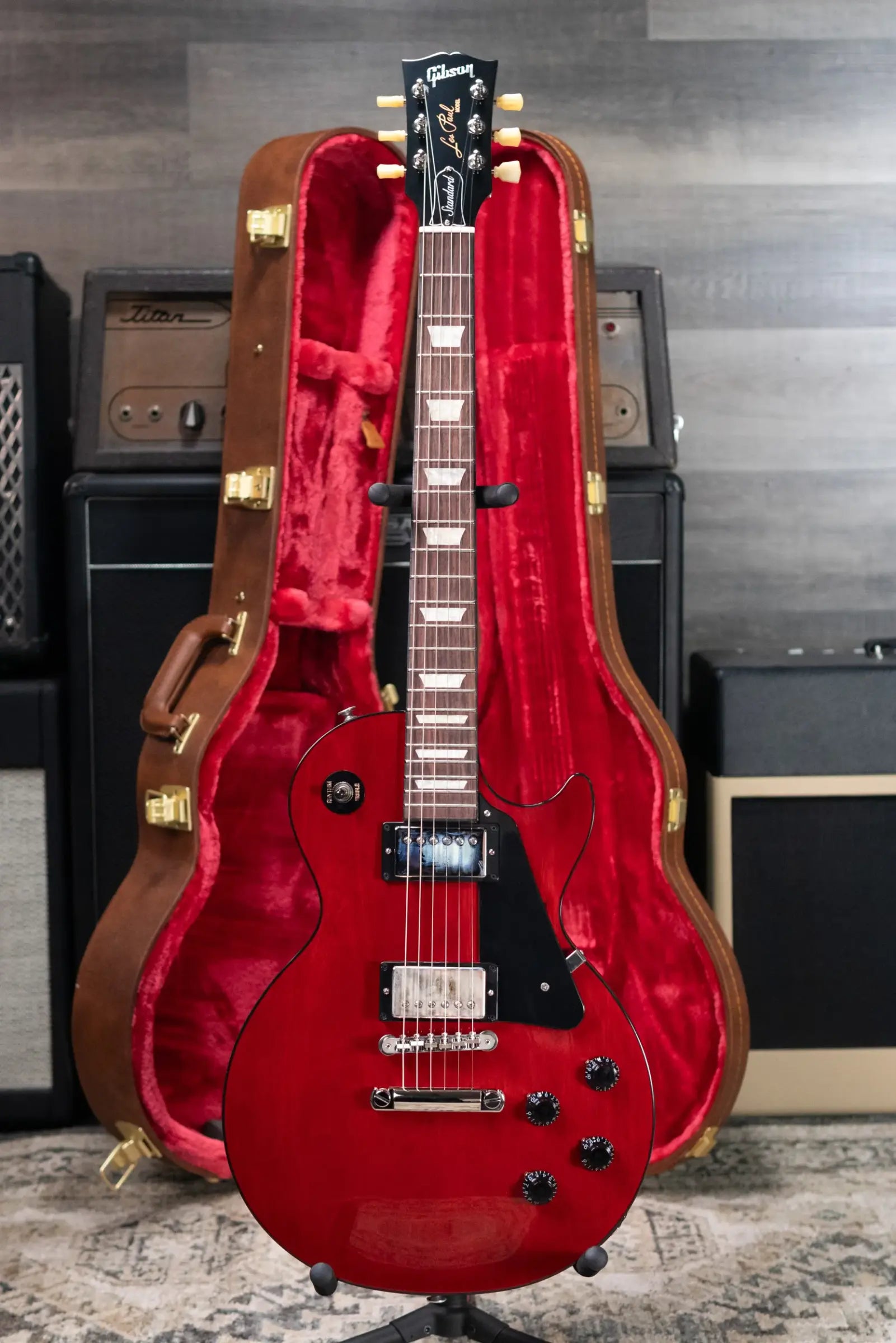 Gibson Les Paul Standard 50s Mahogany Top Electric Guitar - Vintage Cherry with Hardshell Case