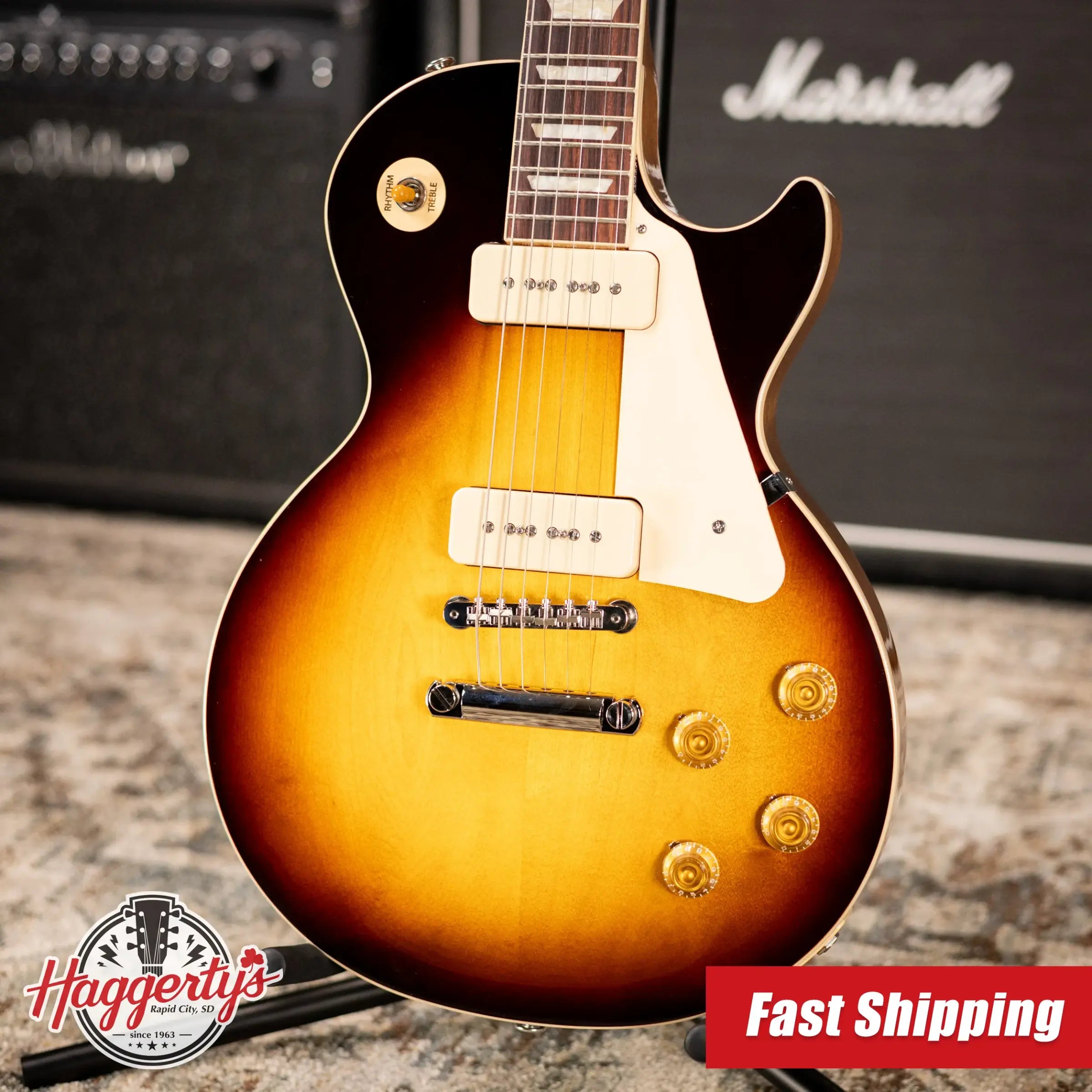 Gibson Les Paul Standard '50s P-90 Electric Guitar - Tobacco Burst with Hardshell Case