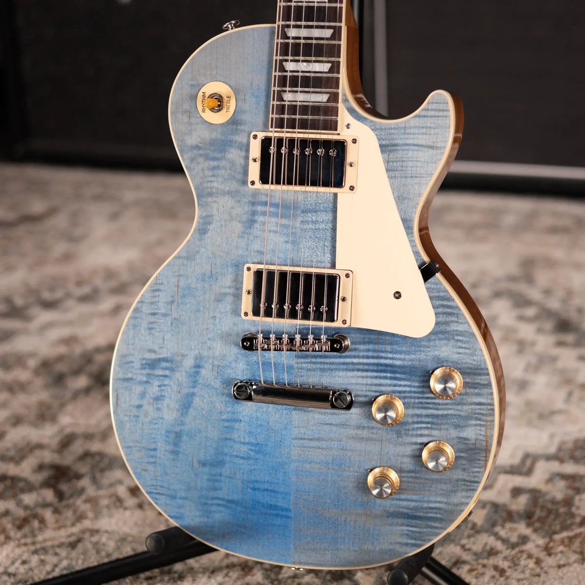 Gibson Les Paul Standard '60s Figured Top Electric Guitar - Ocean Blue with Hardshell Case