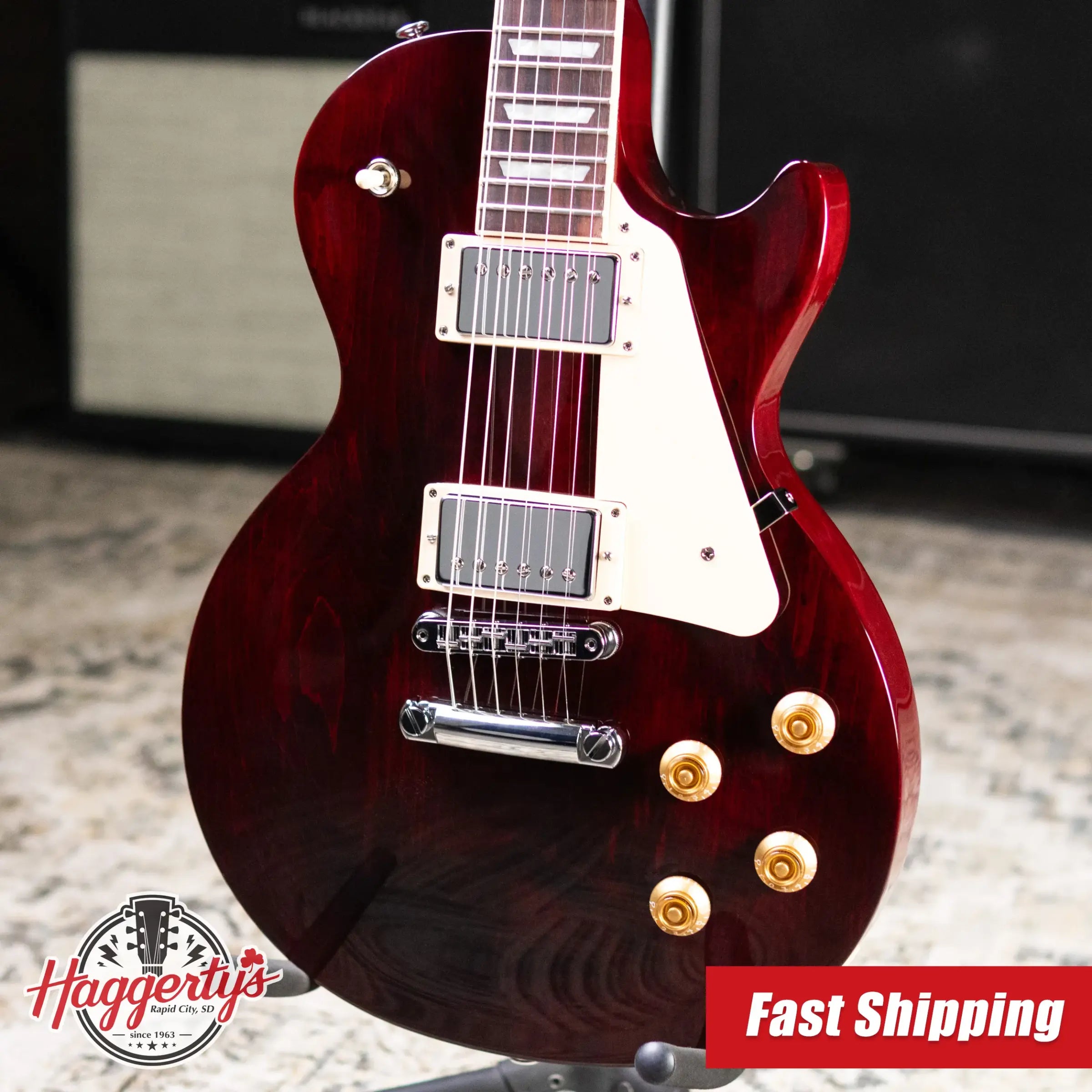 Gibson Les Paul Studio Electric Guitar - Wine Red with Gig Bag