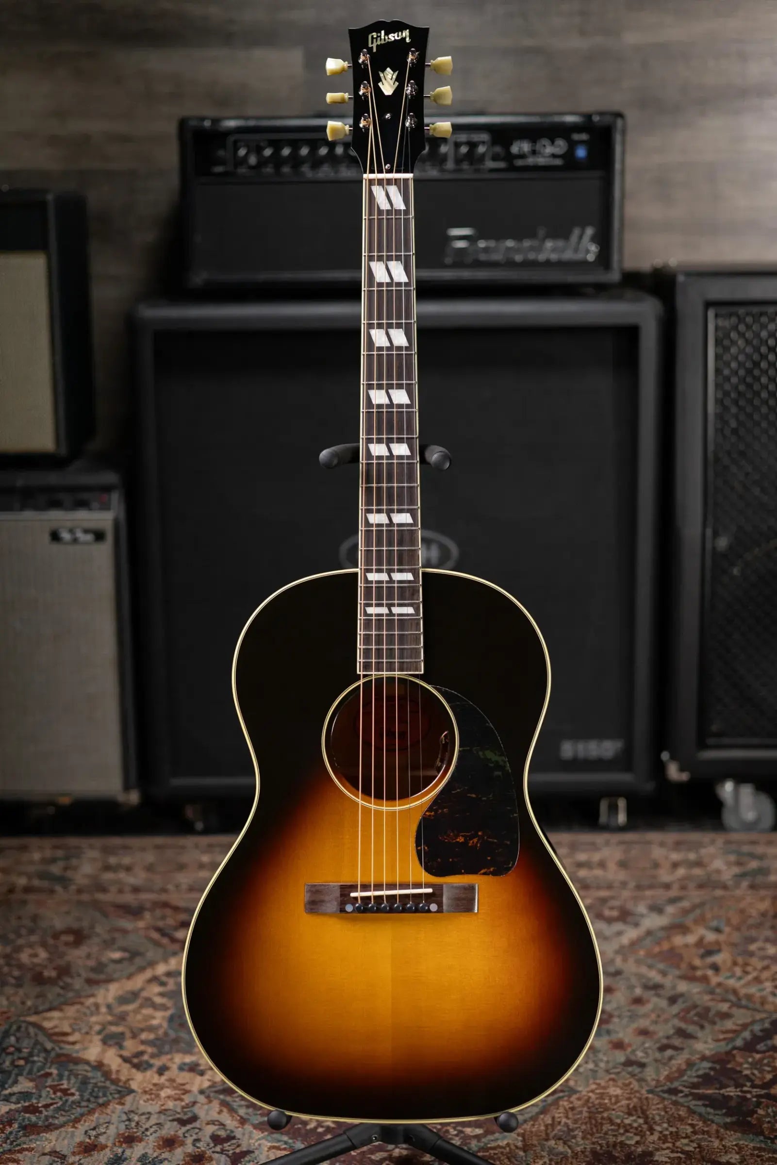 Gibson Nathaniel Rateliff Signature LG-2 Western Acoustic/Electric Guitar - Vintage Sunburst with Hardshell Case