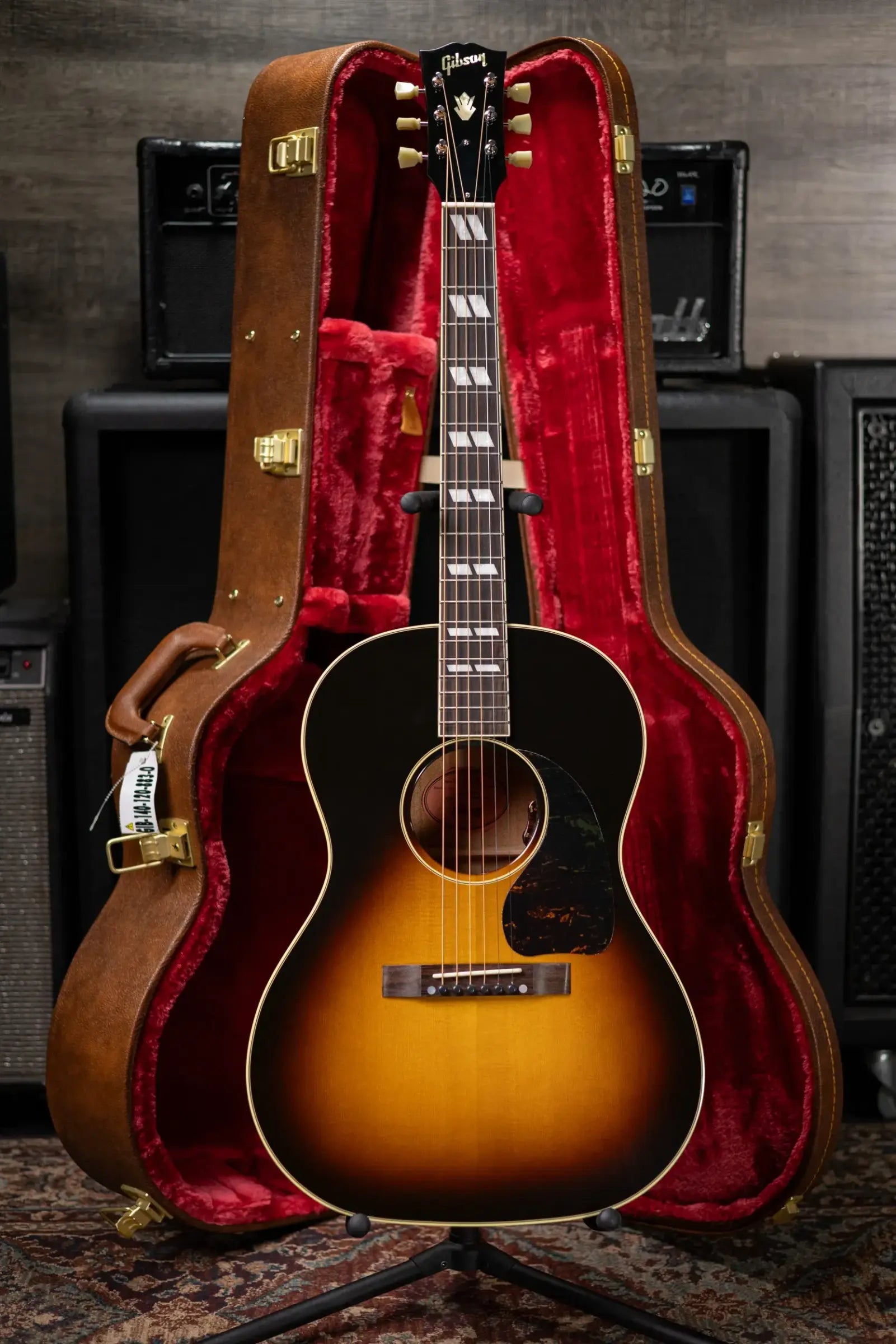 Gibson Nathaniel Rateliff Signature LG-2 Western Acoustic/Electric Guitar - Vintage Sunburst with Hardshell Case