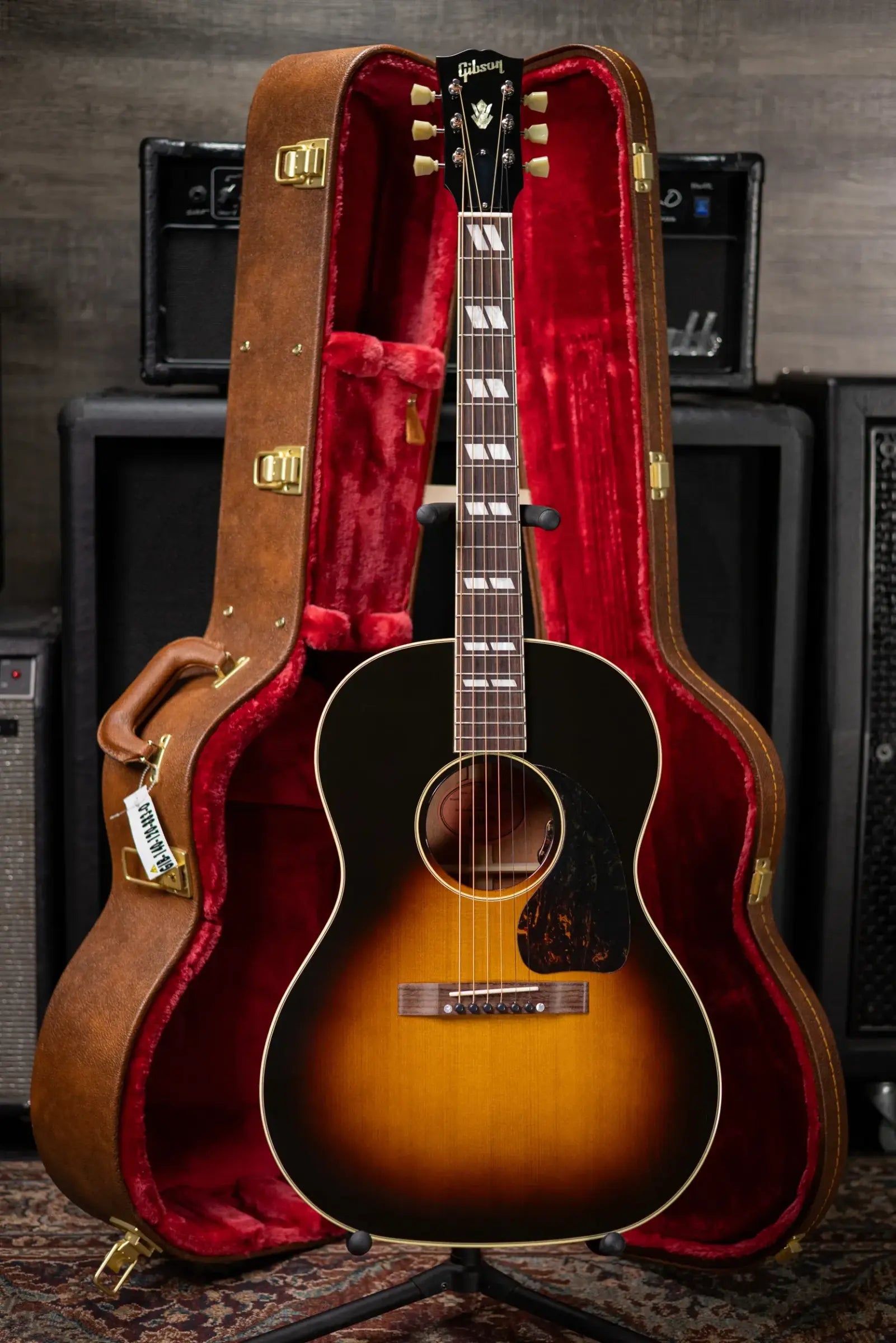 Gibson Nathaniel Rateliff Signature LG-2 Western Acoustic/Electric Guitar - Vintage Sunburst with Hardshell Case