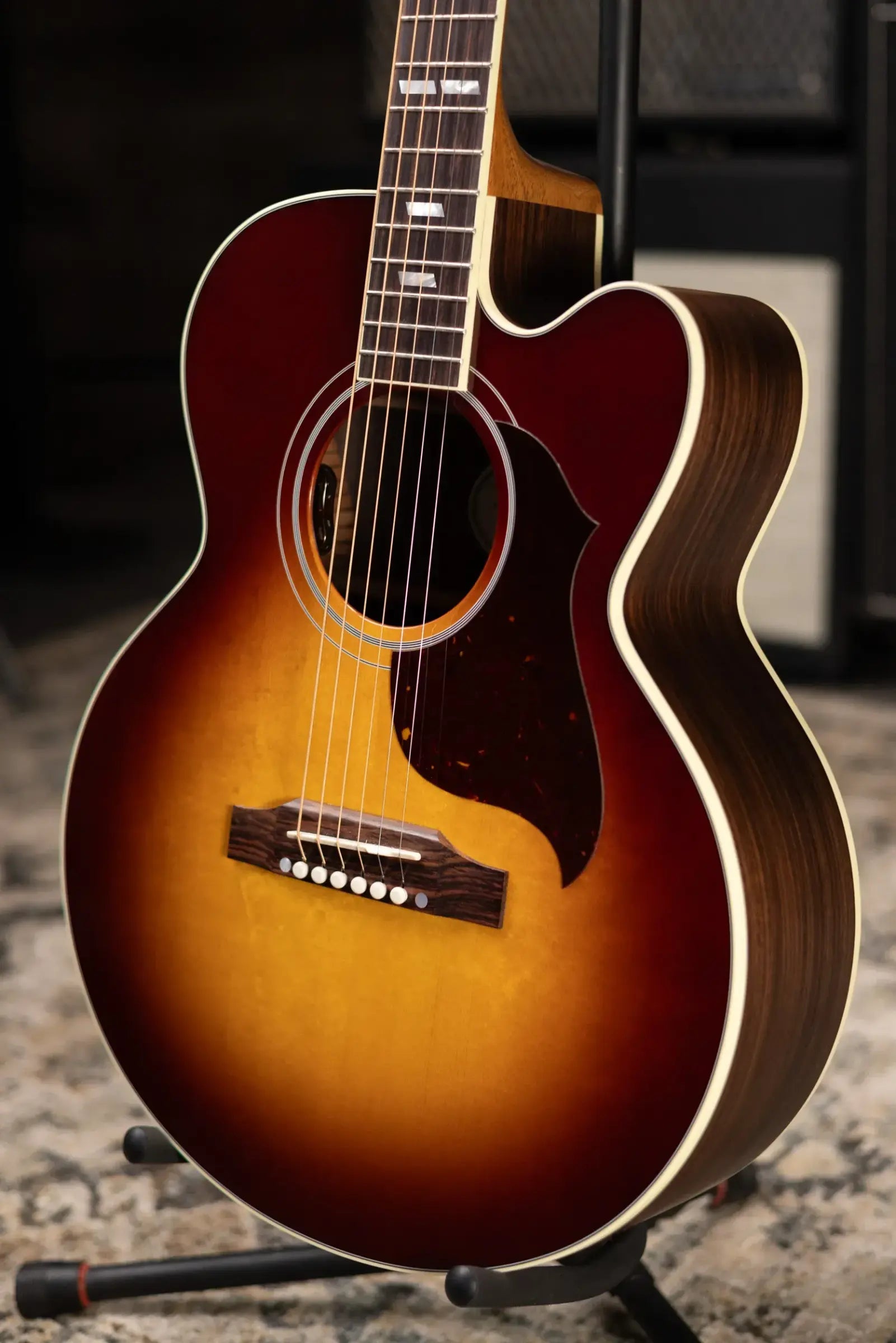 Gibson Parlor Rosewood EC Acoustic/Electric Guitar - Rosewood Burst with Hardshell Case