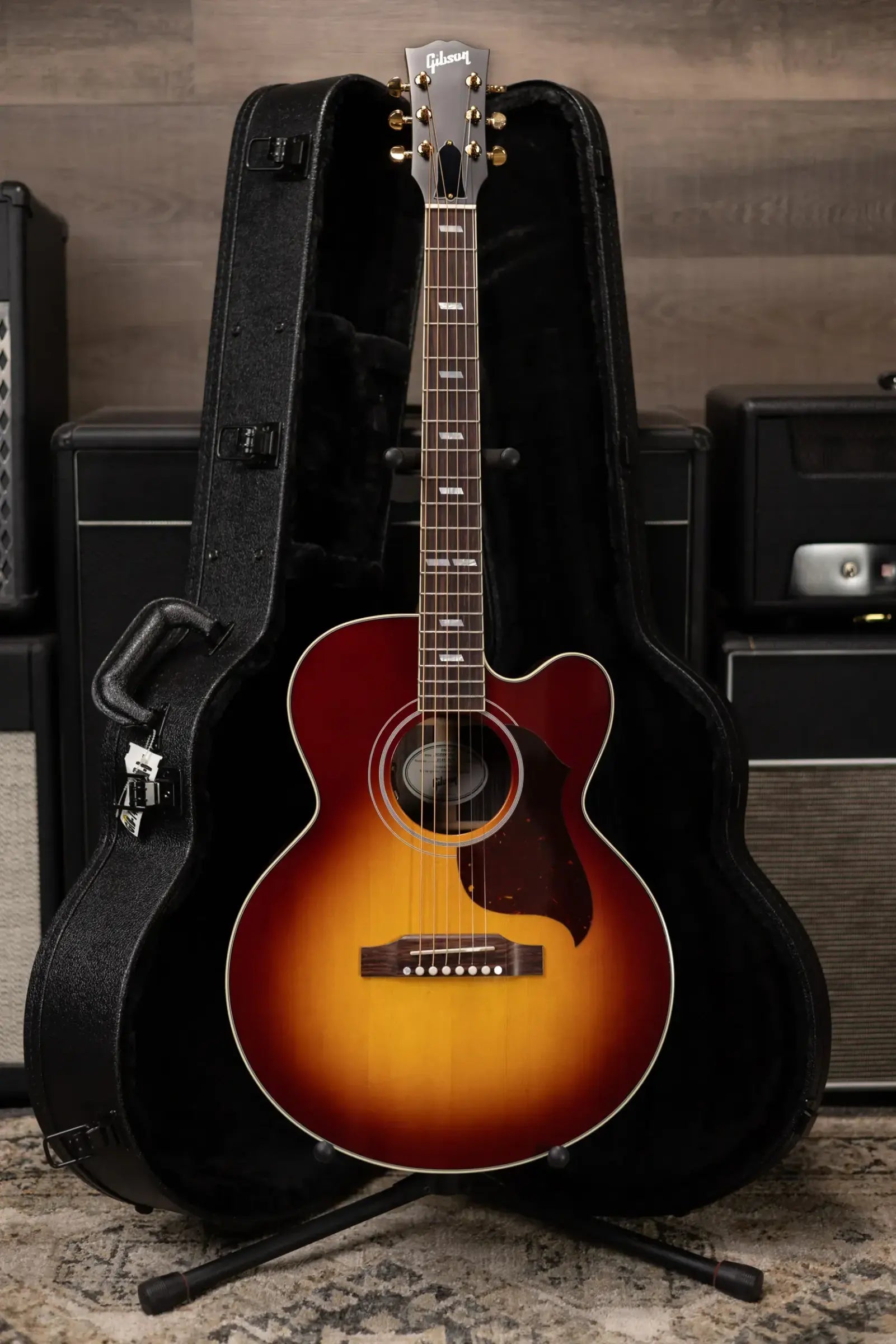 Gibson Parlor Rosewood EC Acoustic/Electric Guitar - Rosewood Burst with Hardshell Case