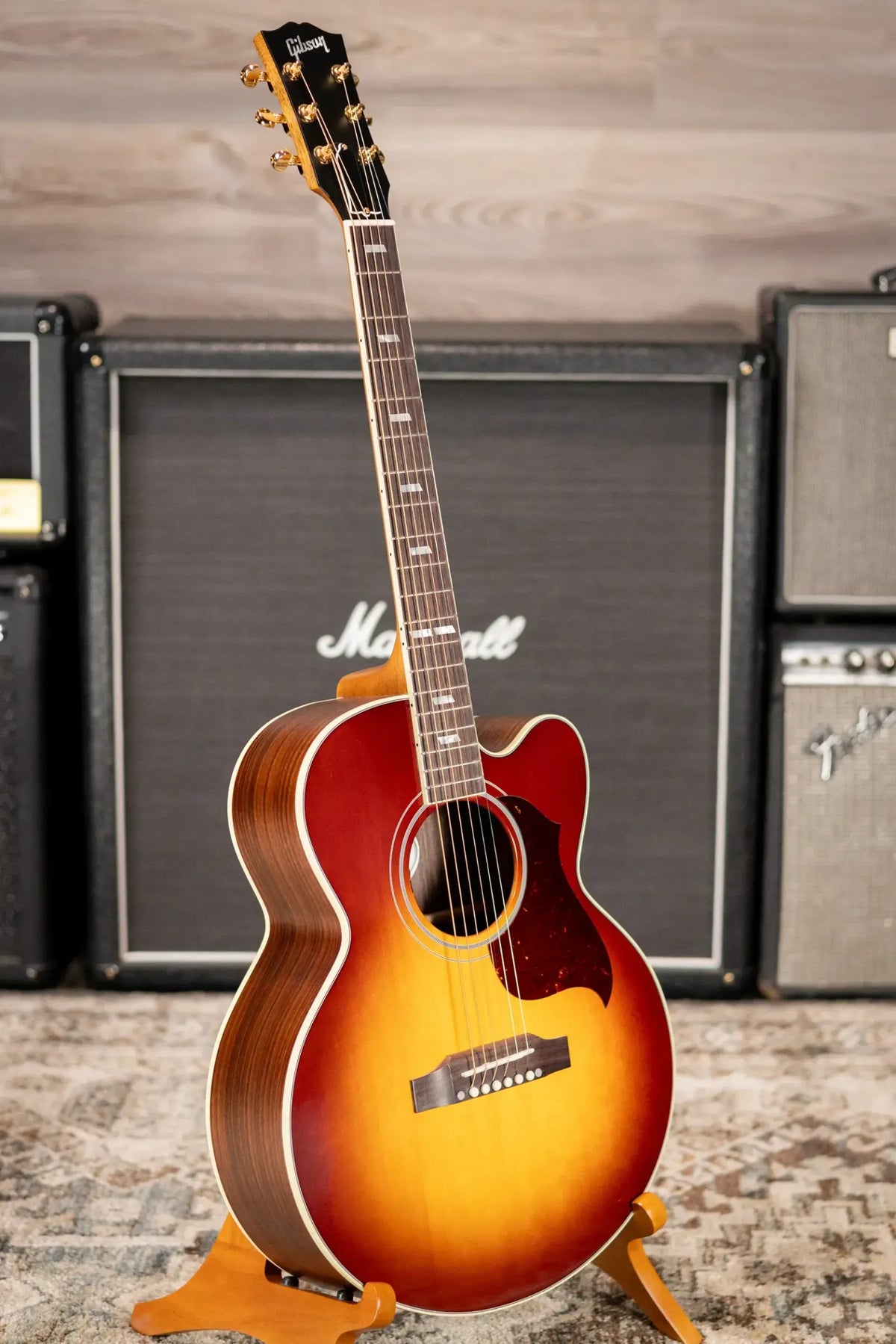 Gibson Parlor Rosewood EC Acoustic/Electric Guitar - Rosewood Burst with Hardshell Case