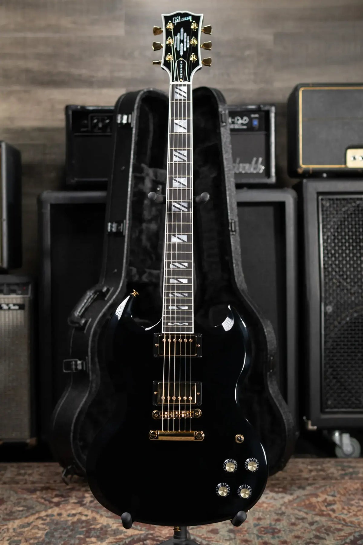 Gibson SG Modern Supreme Electric Guitar - Ebony with Hardshell Case