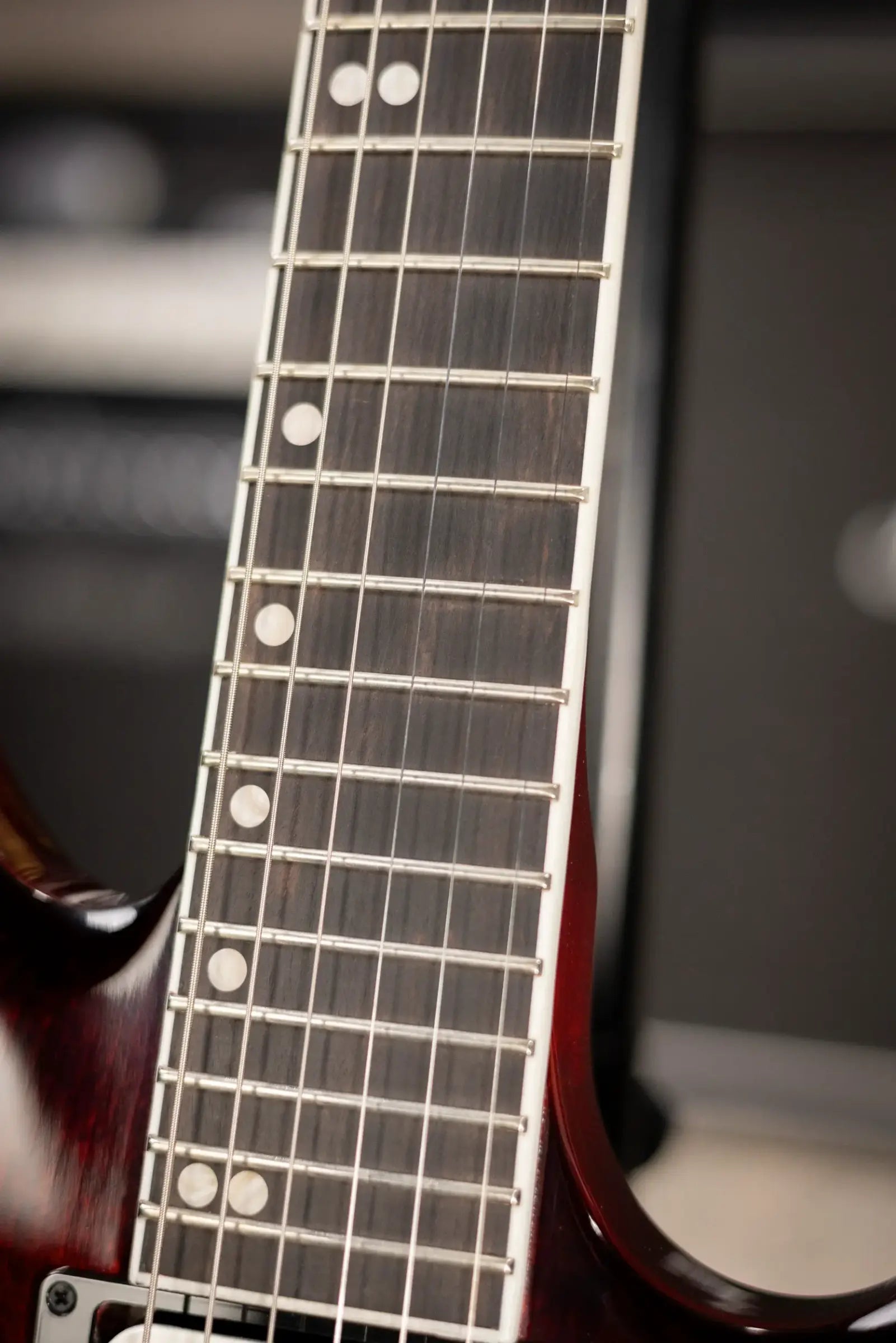 Gibson Victory Figured Top Electric Guitar - Wine Red Burst with Dirty Fingers Pickups and Hardshell Case