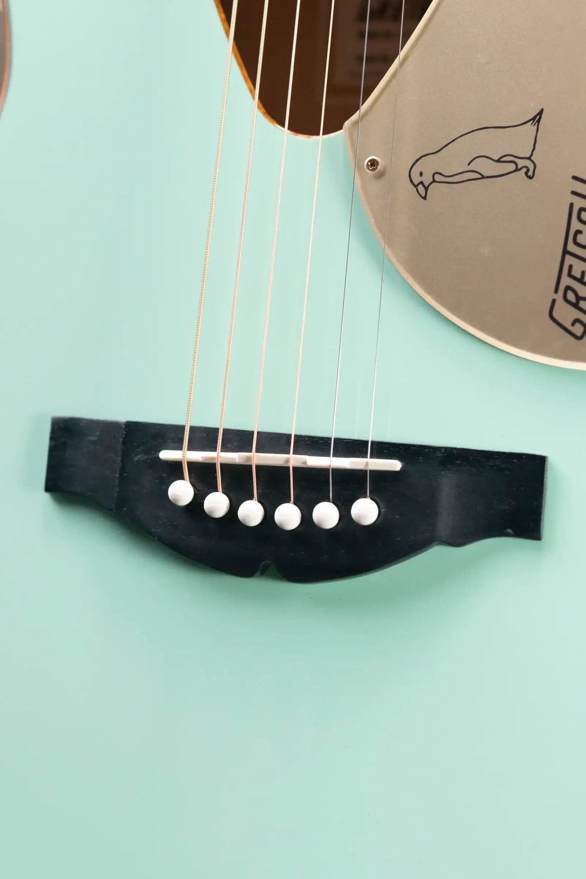 Gretsch G5021E Rancher Penguin Parlor Acoustic/Electric Guitar - Mint Metallic - Demo