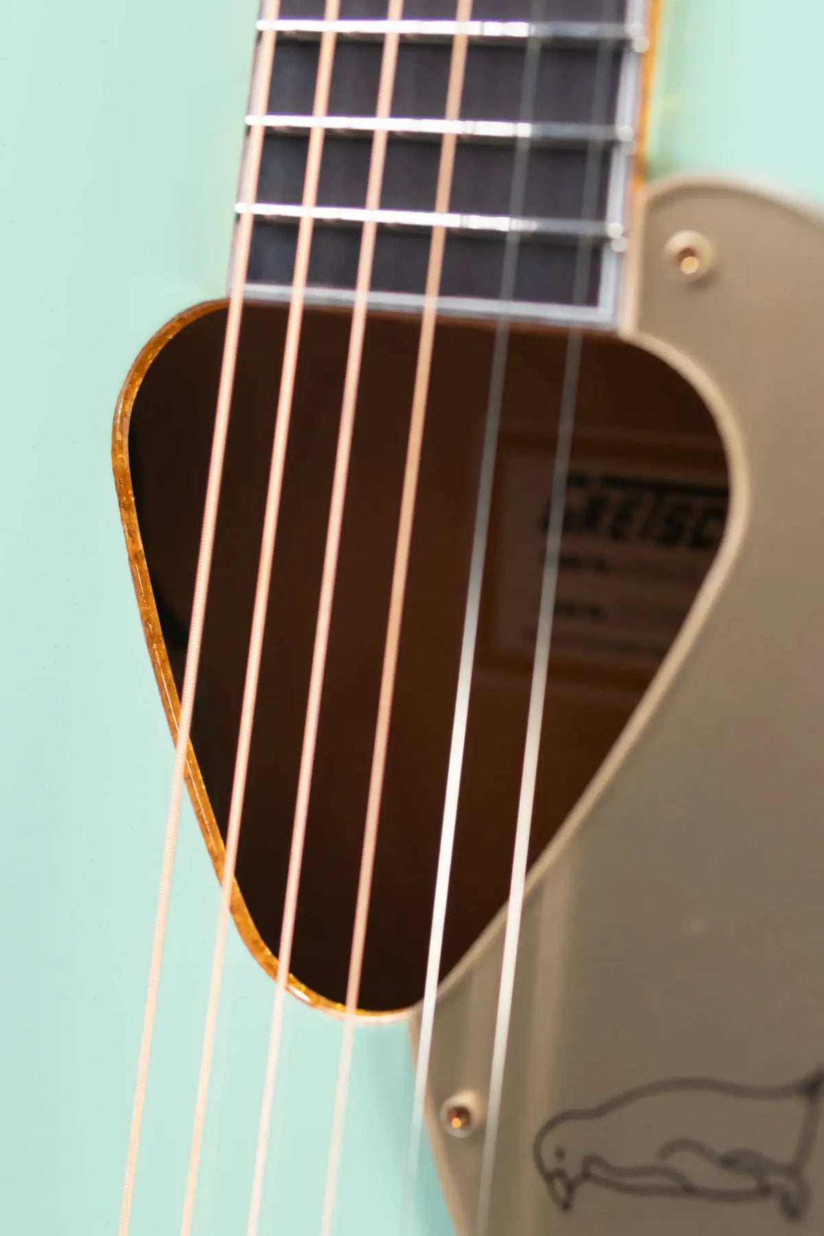 Gretsch G5021E Rancher Penguin Parlor Acoustic/Electric Guitar - Mint Metallic - Demo
