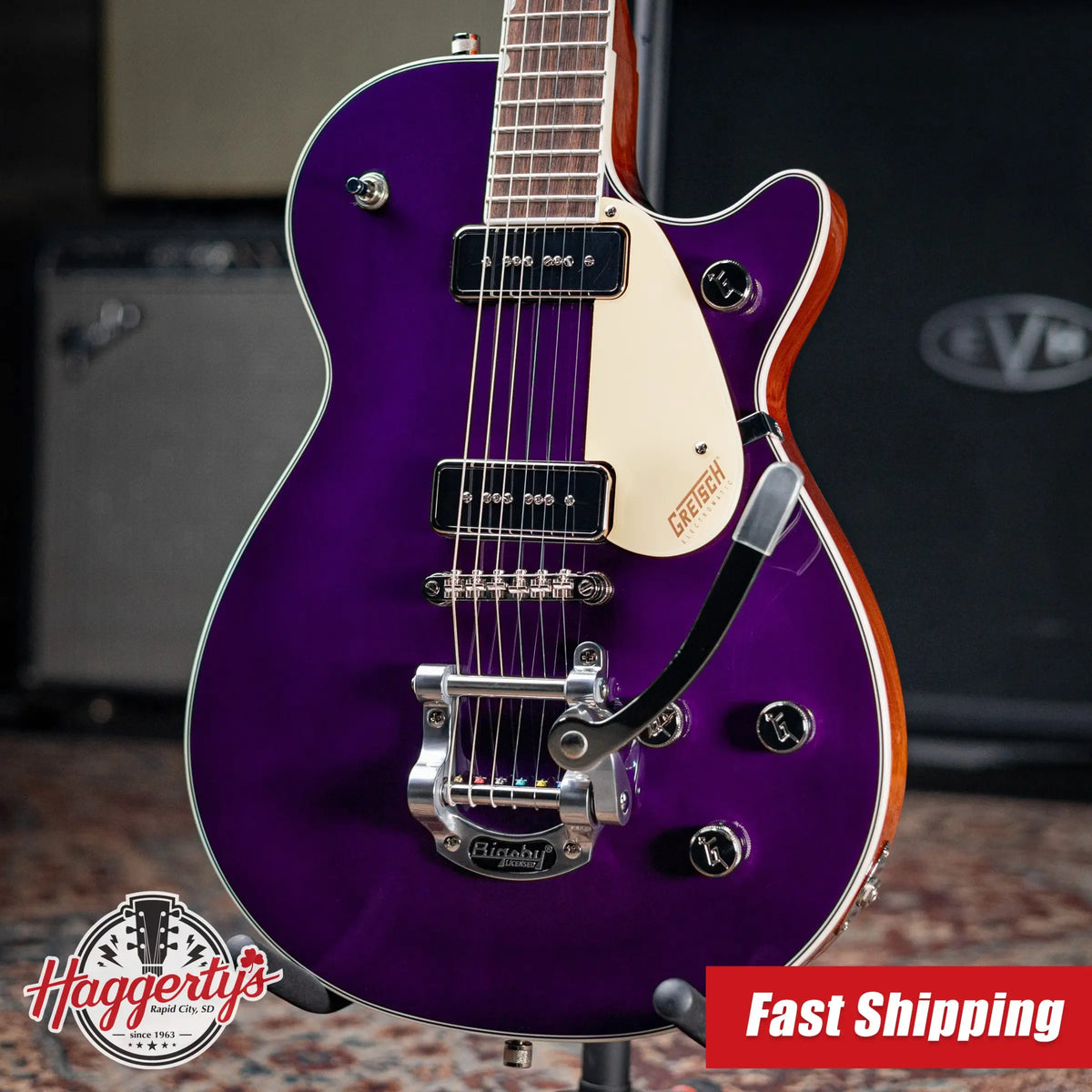 Gretsch G5210T-P90 Electromatic Jet Two 90 Single-Cut with Bigsby Electric Guitar - Amethyst - Demo