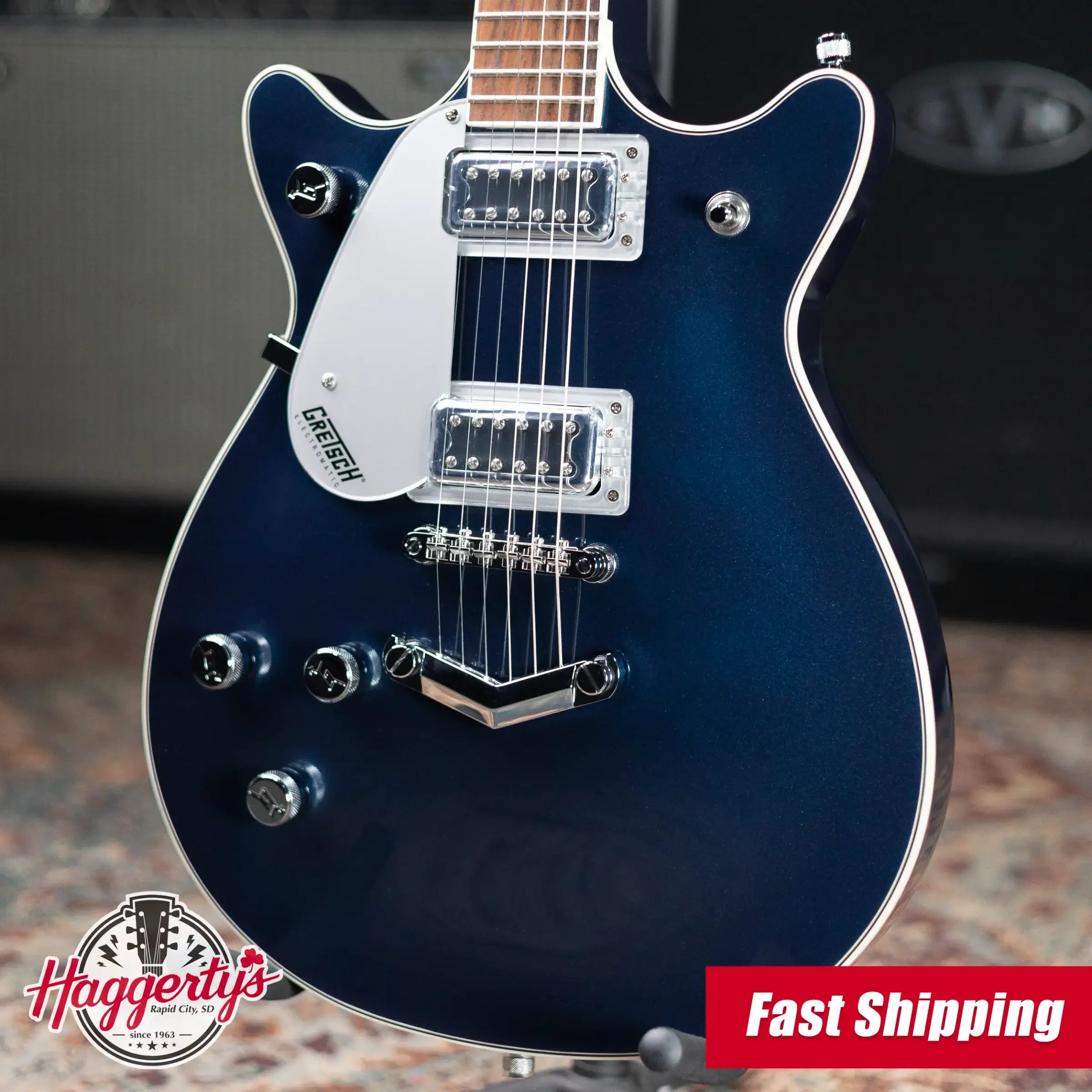Gretsch G5232LH Electromatic Double Jet FT Left-Handed Electric Guitar - Midnight Sapphire