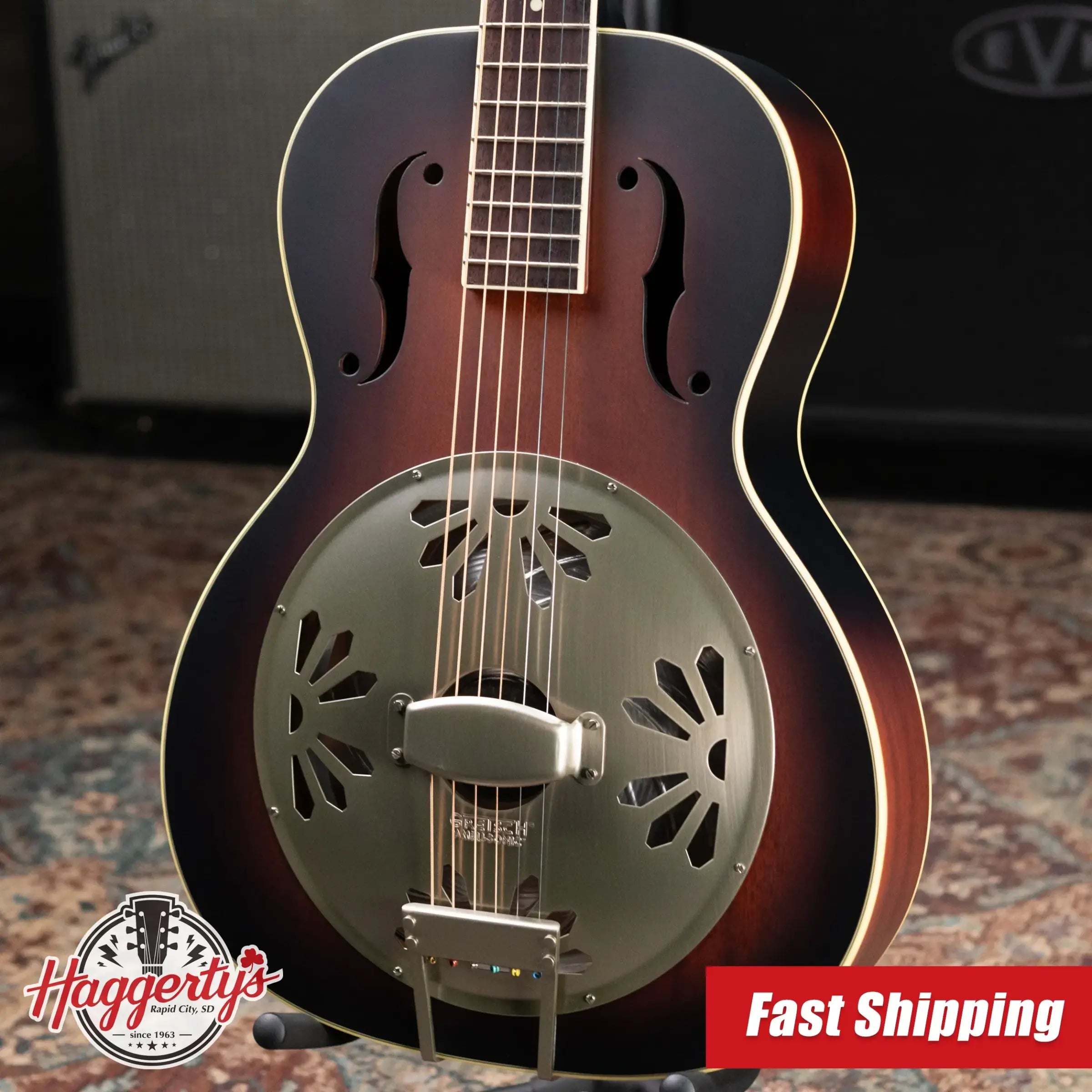 Gretsch G9241 Alligator Biscuit Round-Neck Acoustic/Electric Resonator Guitar - 2-Color Sunburst
