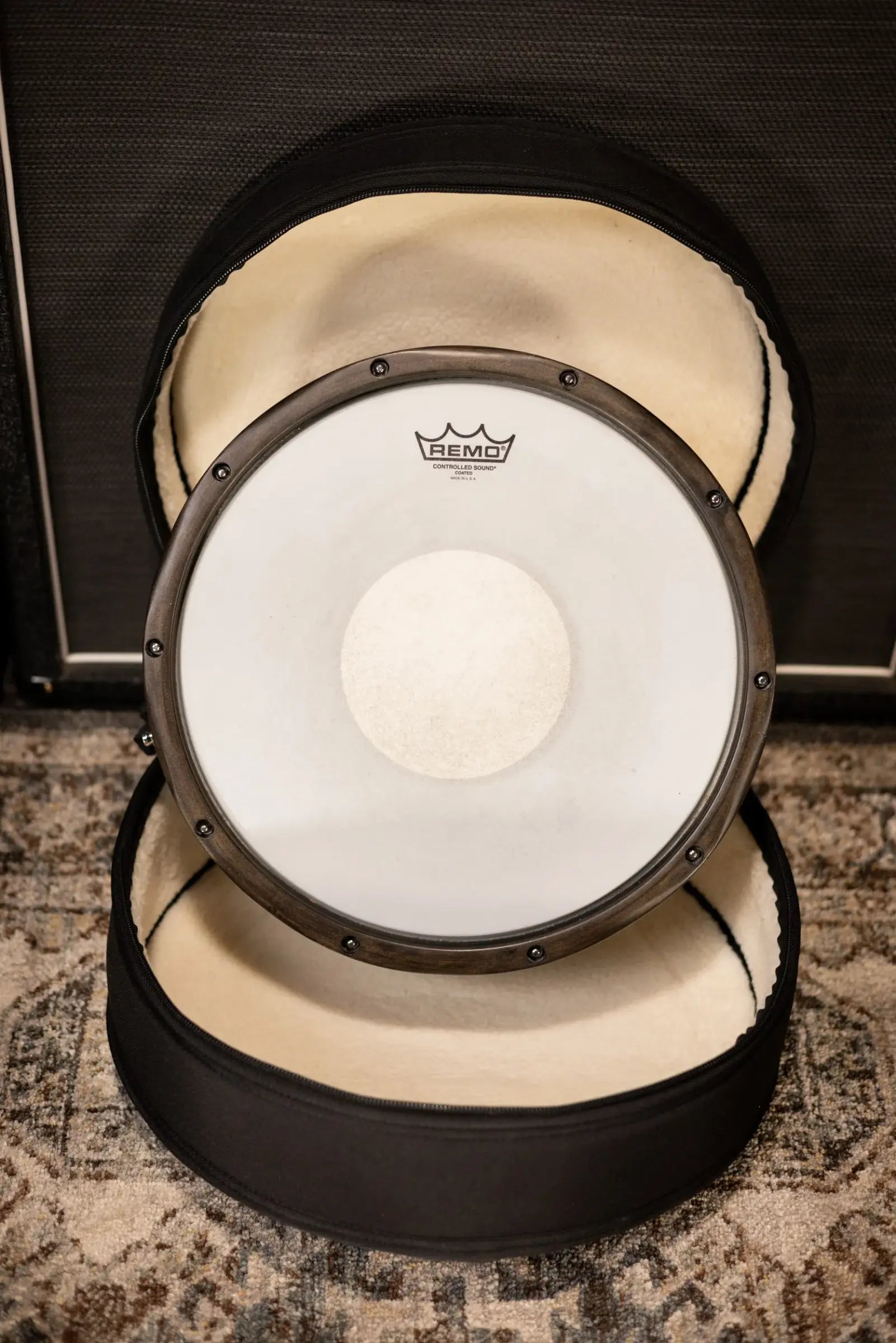 Gretsch S16514WHBSH 6.5x14" Hammered Black Steel Snare Drum with Case - Used
