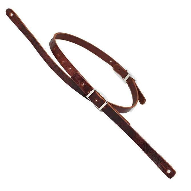 Henry Heller Capri Leather Mandolin Strap - Brown