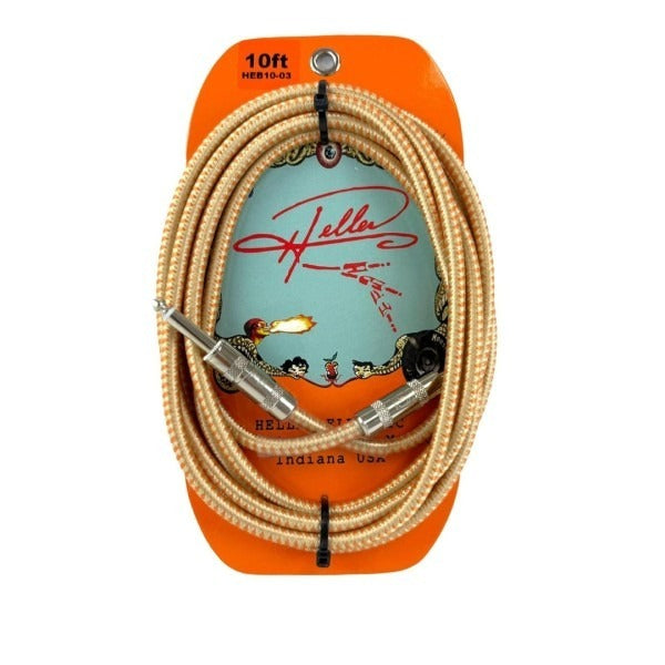 Henry Heller HEB10-03 Braided Instrument Cable - 10 ft