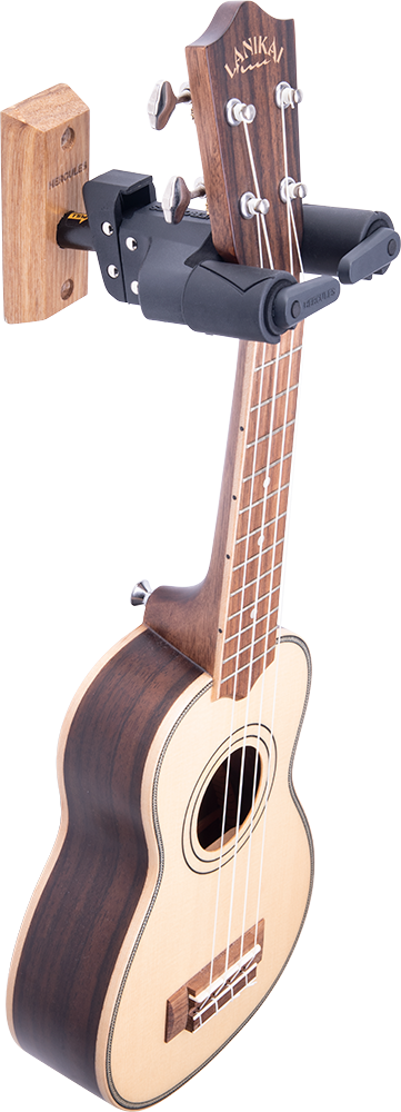 Hercules GSP38WBR PLUS Auto Grip System Guitar Hanger, Wood Base, Short Arm