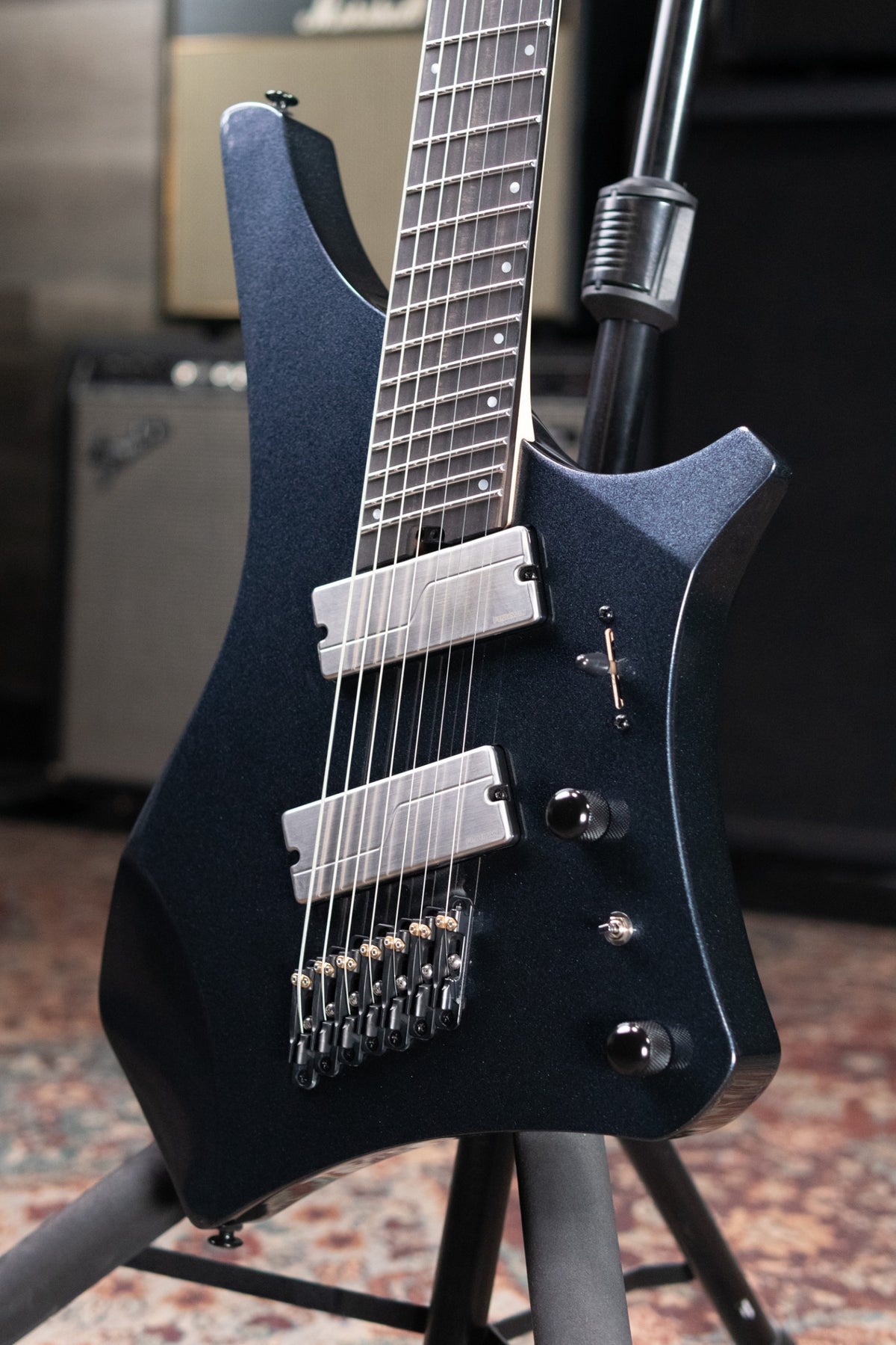 Ibanez Alpha A527 Multi-scale 7-string Electric Guitar - Iron Pewter with Gig Bag