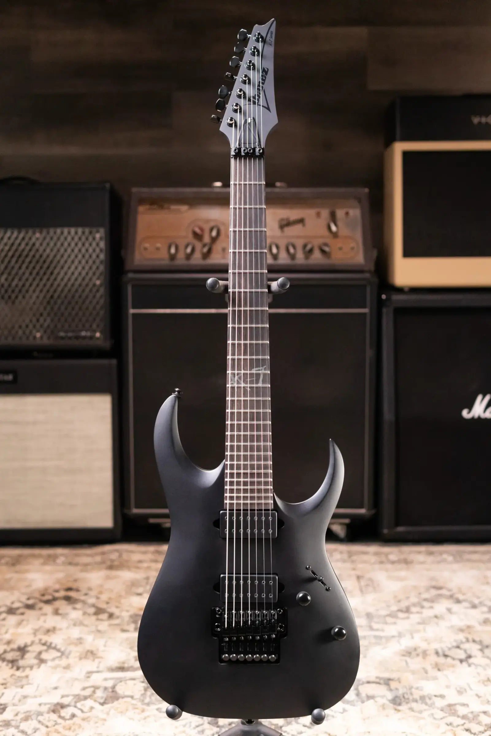Ibanez K7YIN James "Munky" Shaffer Signature 7-String Electric Guitar - Matte Black with Gig Bag