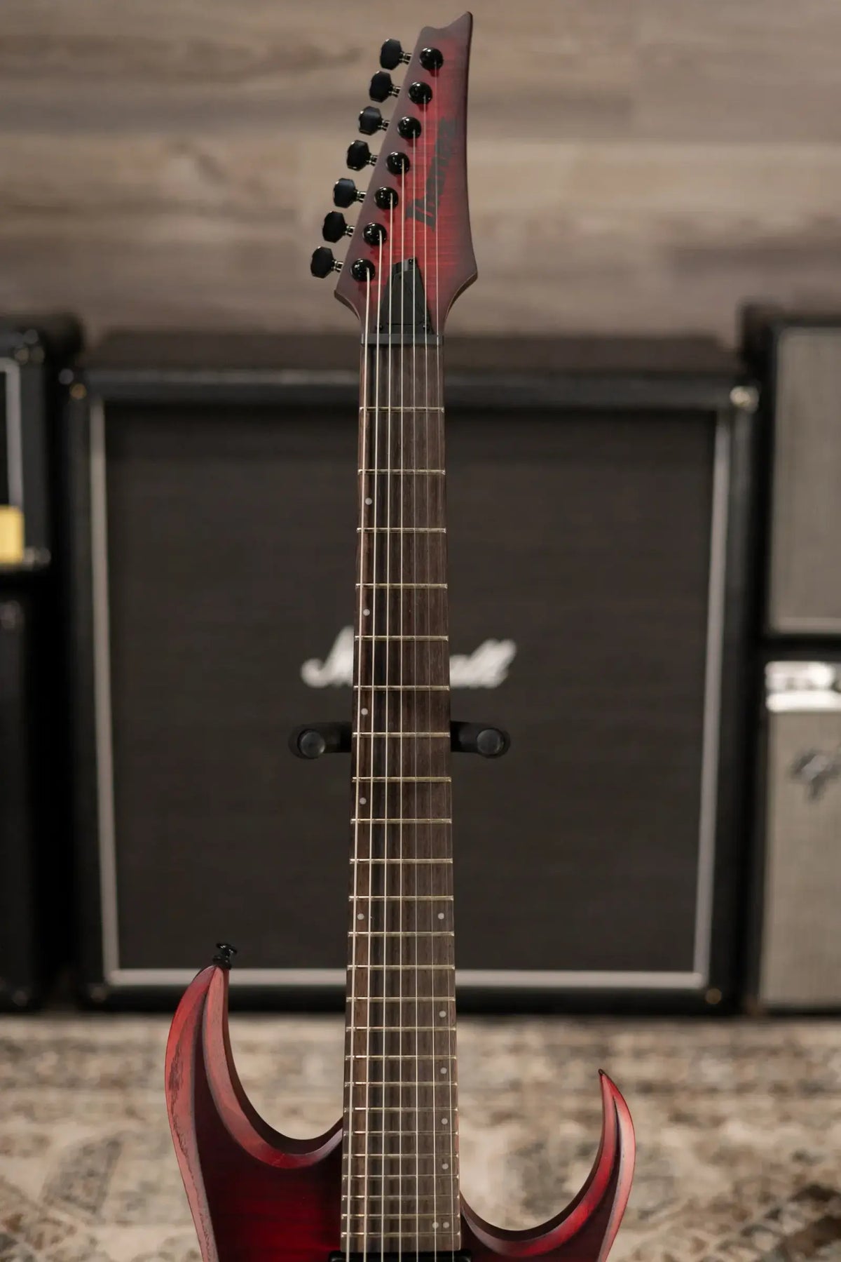 Ibanez RGD721FAWUF Standard 7-String Electric Guitar - Stained Wine Red Burst Flat