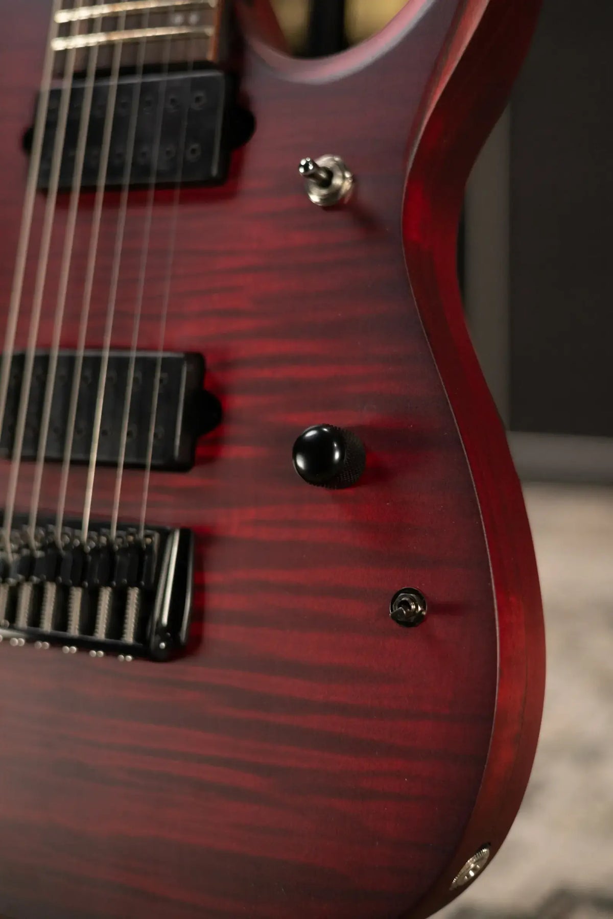 Ibanez RGD721FAWUF Standard 7-String Electric Guitar - Stained Wine Red Burst Flat